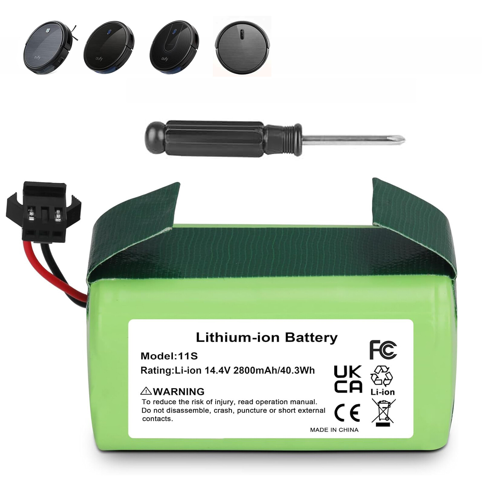 Original Battery for Eufy RoboVac 11/11S 25C Ecovacs Deebot N79S 14.4V 2800mAh