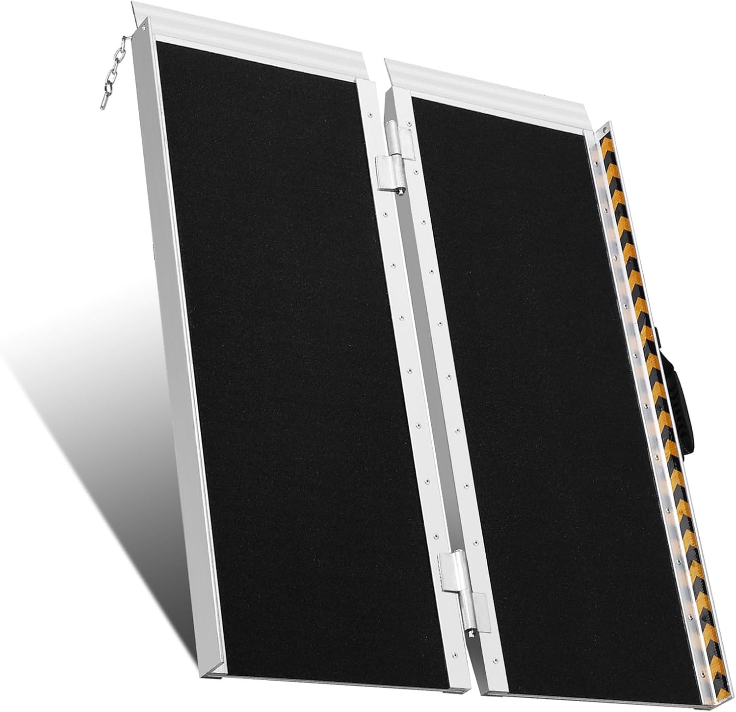 5 ft 800 lbs Folding Wheelchair Ramp Aluminum Mobility Ramp Portable Non-Slip