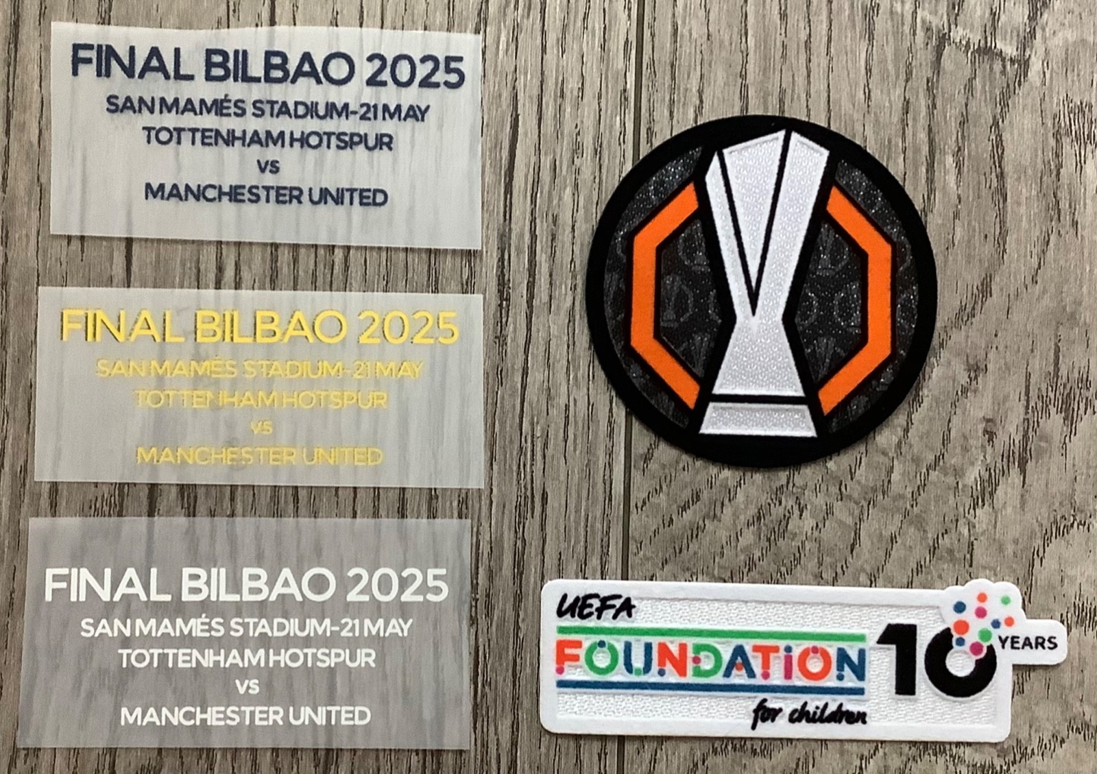 2025-2026 Europa League Patch Badge 2025 Final Details Tottenham Manchester Utd