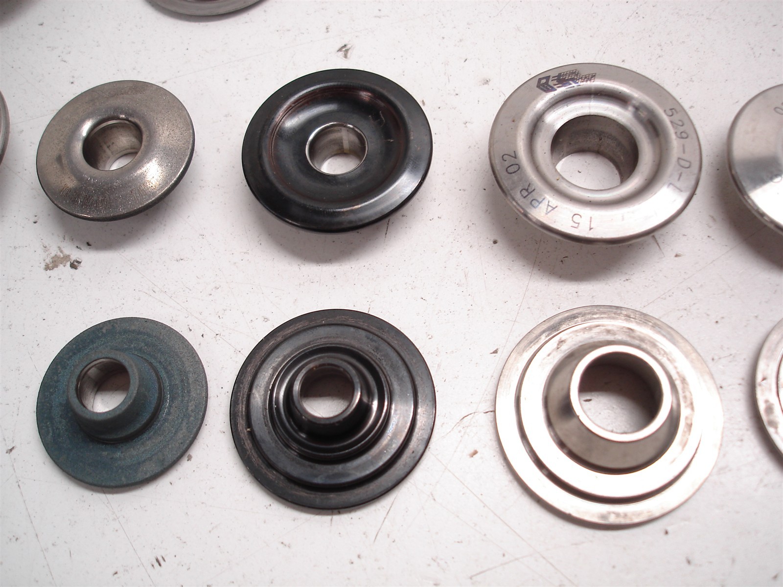 BULK 219 pcs NASCAR TITANIUM VALVE SPRING RETAINERS TOP LOCK / SUPER 7° DEL WEST