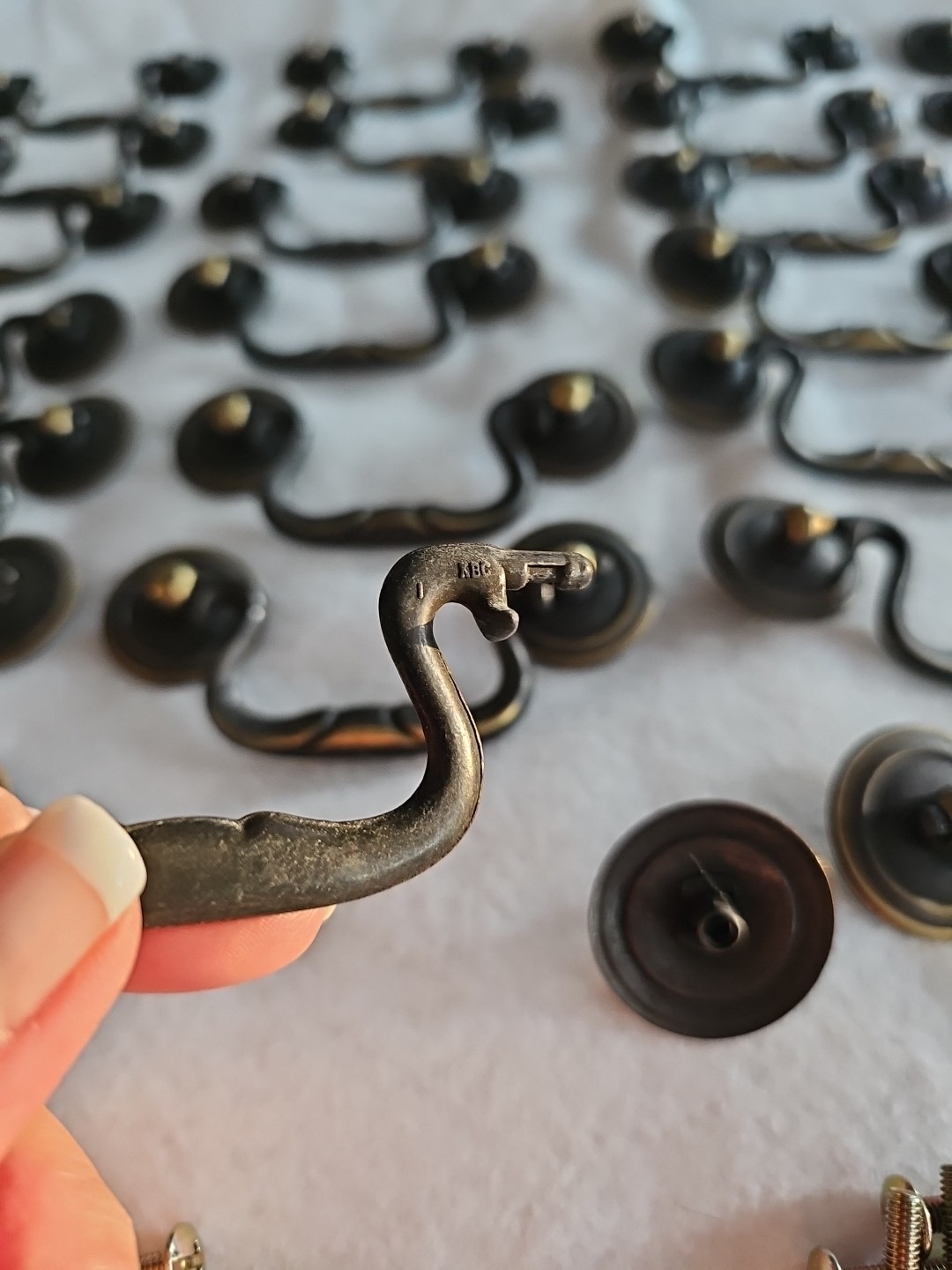 Lot of 41 KBC 4761 Bail Handle Drop Pulls 3" On Center Vintage MCM W/ Screws