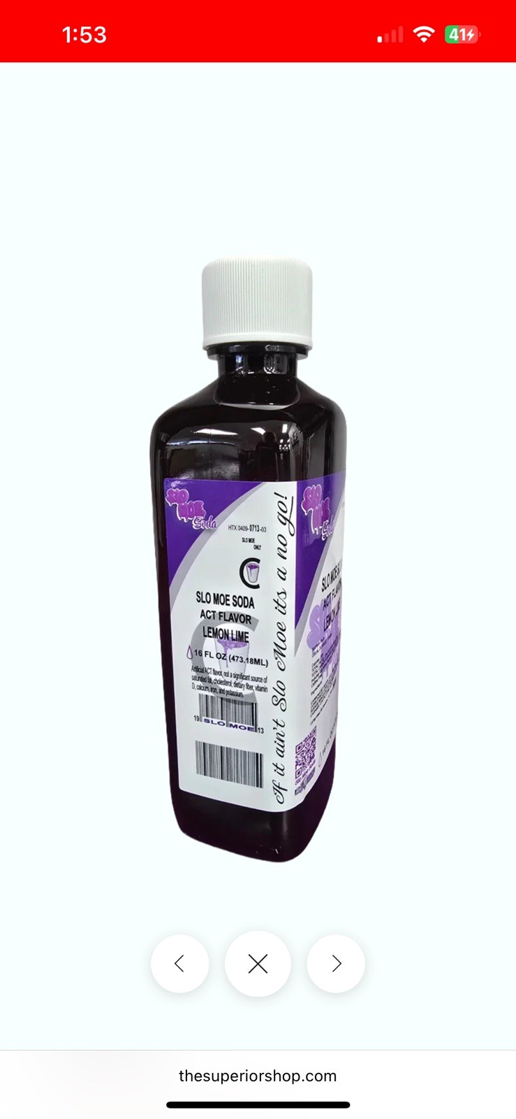 Limited Slo Mo Soda Act Flavor Lemon Lime Non Alcoholic Drug Free