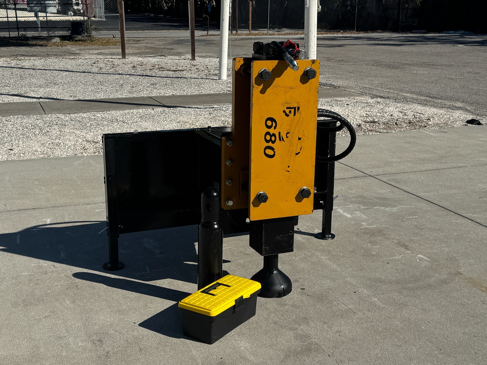 AGT Hydraulic Post Driver Fence Hammer Pounder Skid Steer Universal Attchment