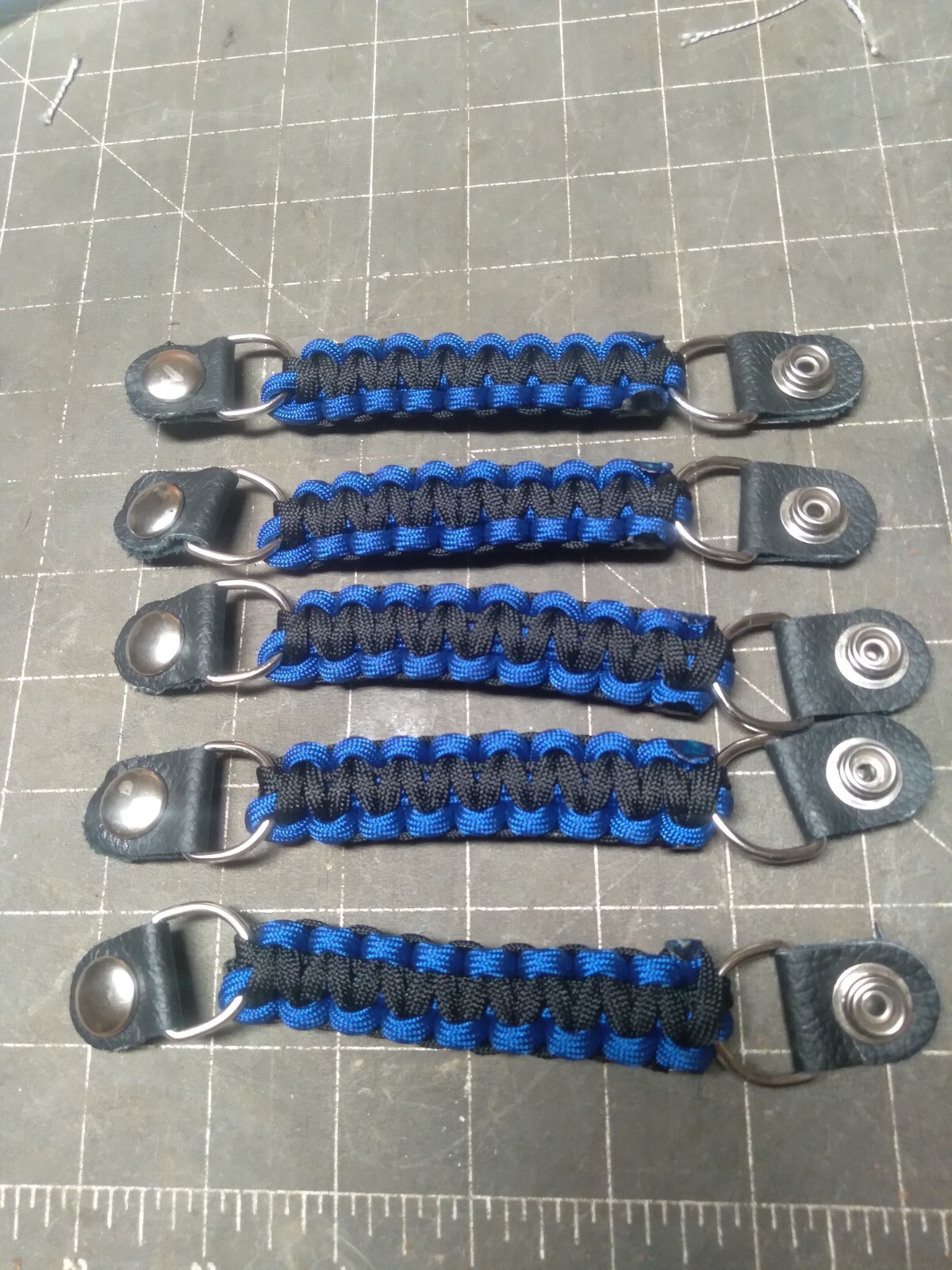 Vest extenders Black and Blue SET OF 5 paracord Lite & STRONG!!! By Stitch