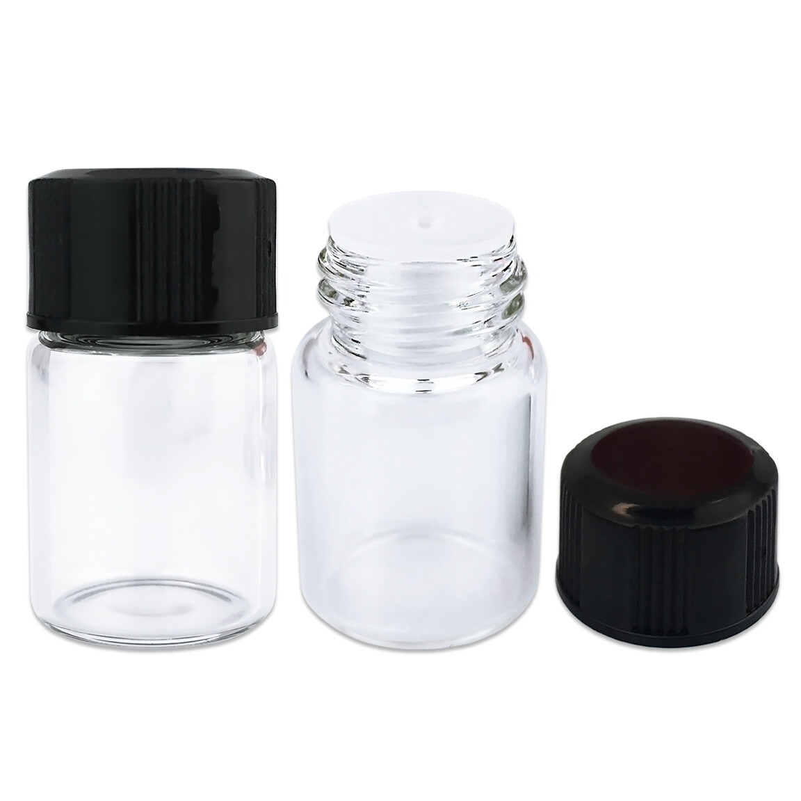 12 Pieces 2ML Clear Essential Oil Small Sample Glass Vials Bottles Containers