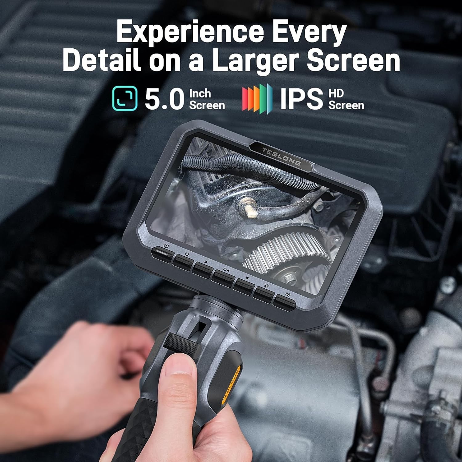 Teslong Two-Way Articulating Borescope 5.5mm Slim Probe Industrial Endoscope