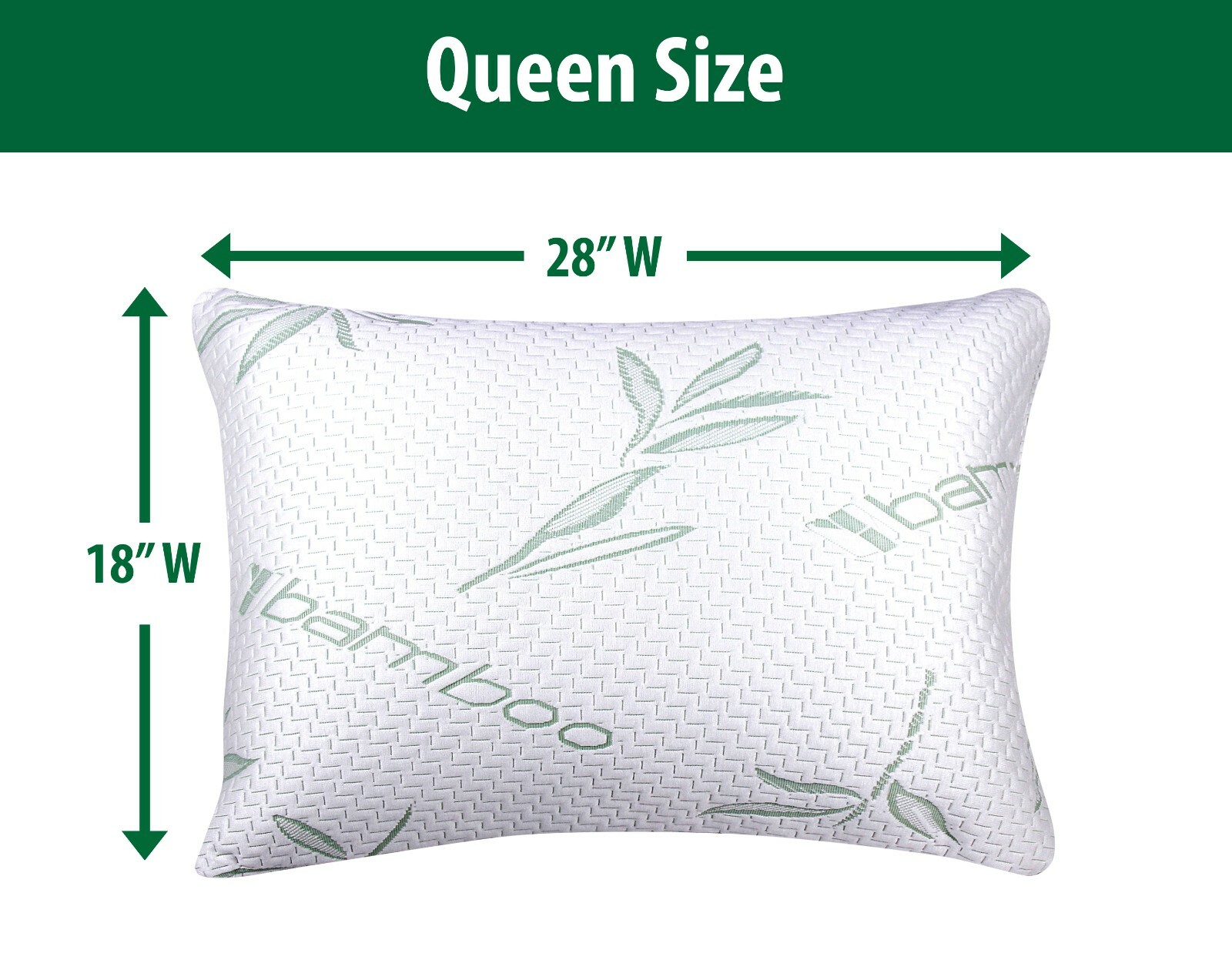 Bamboo Hypoallergenic Shredded Memory-Foam Pillows with Washable Cover