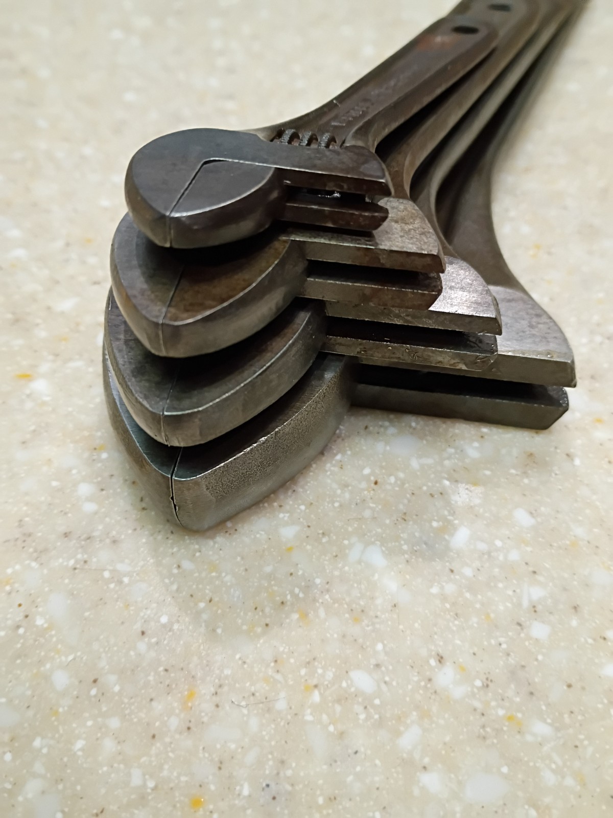 Vintage set of 4 Bahco Sweden Adjustable Wrenches spanner monkey 12" 8" 6" 4"