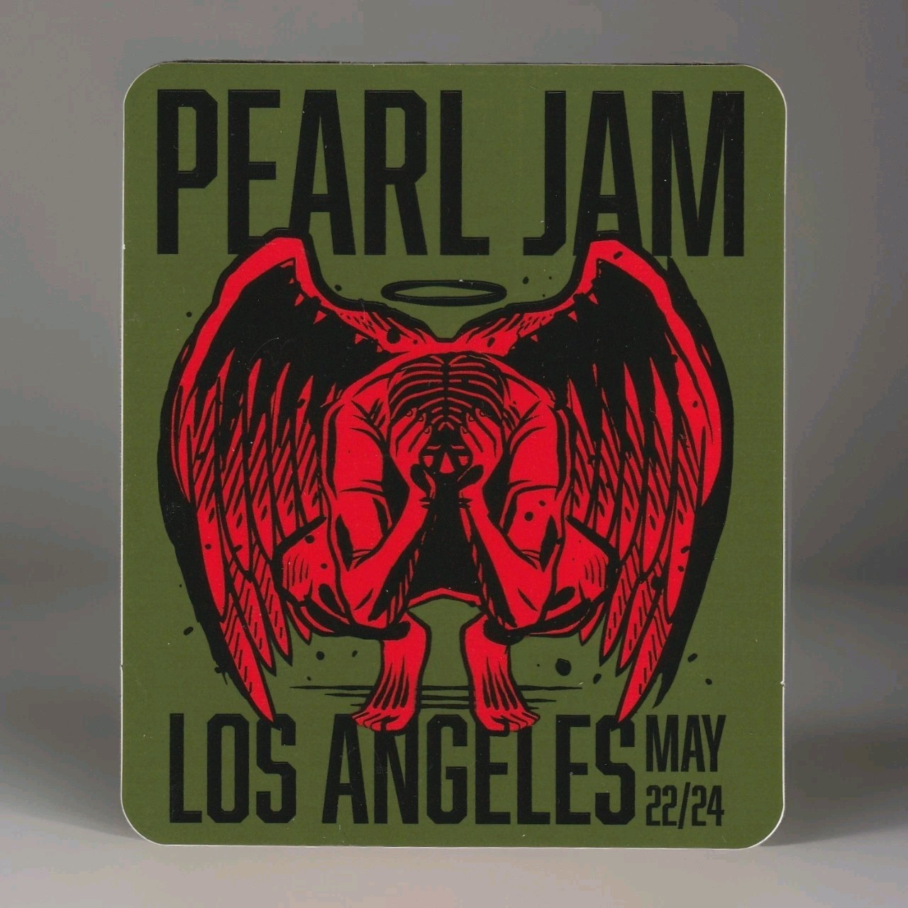 Pearl Jam Sticker May 22 Los Angeles N2 2024 Red Angel Event Los Angeles CA