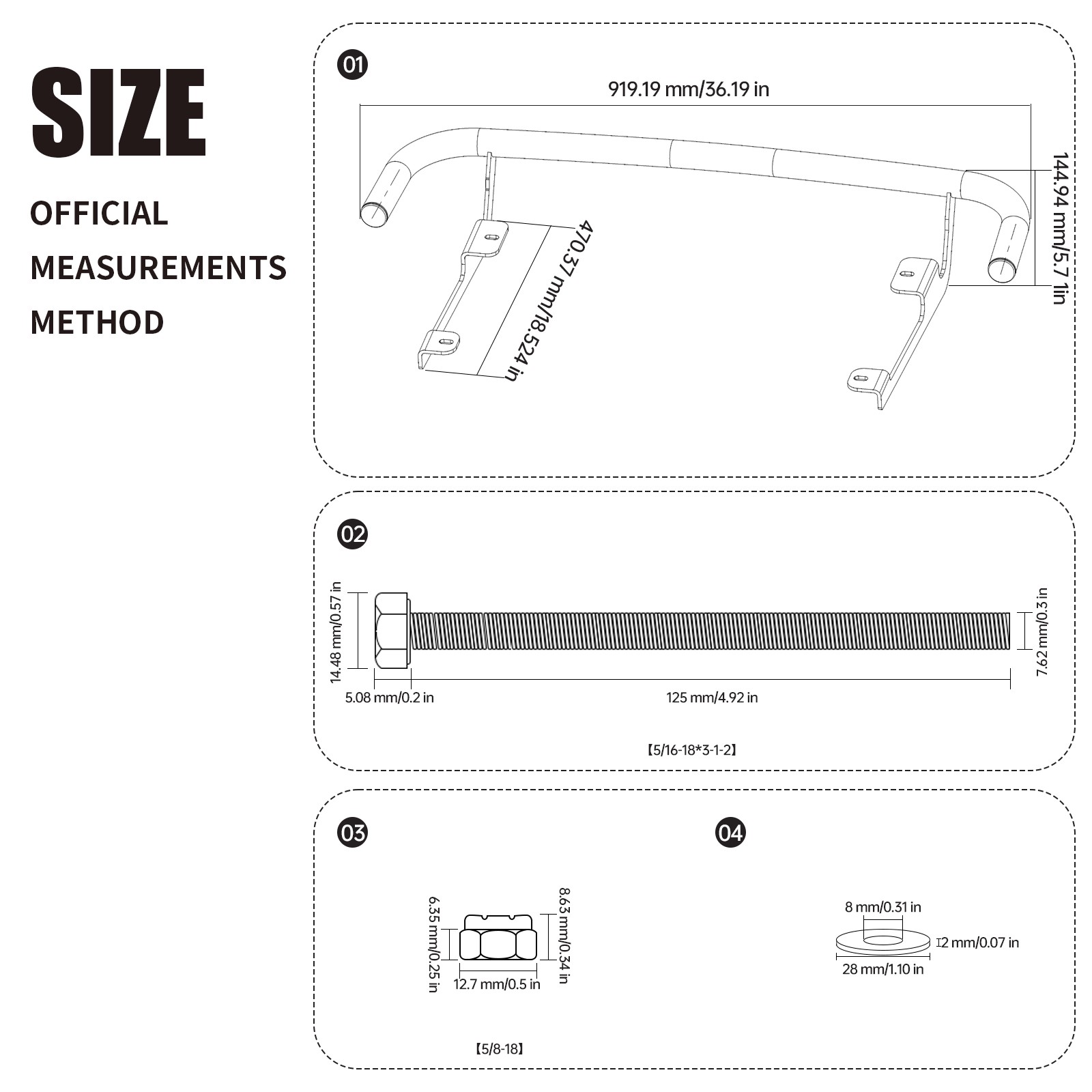 Harley Davidson Rear Crash Bar for 2009-2024 Triglide/2020-2022 CVO Tri Glide Gu