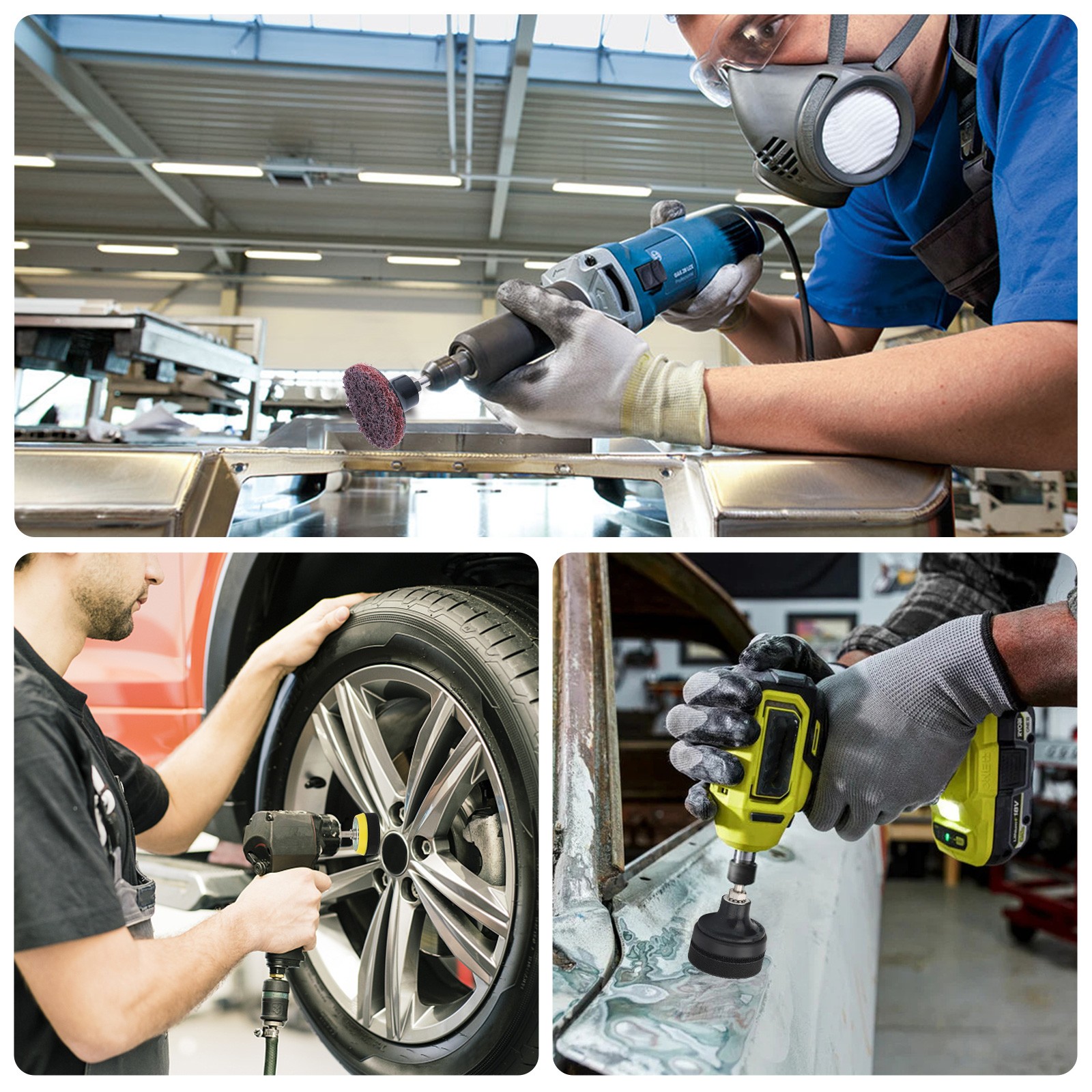 195Pcs 2 Inch Sanding Disc 1/8" 1/4" Shank Set for Drill Die Grinder Rotary Tool