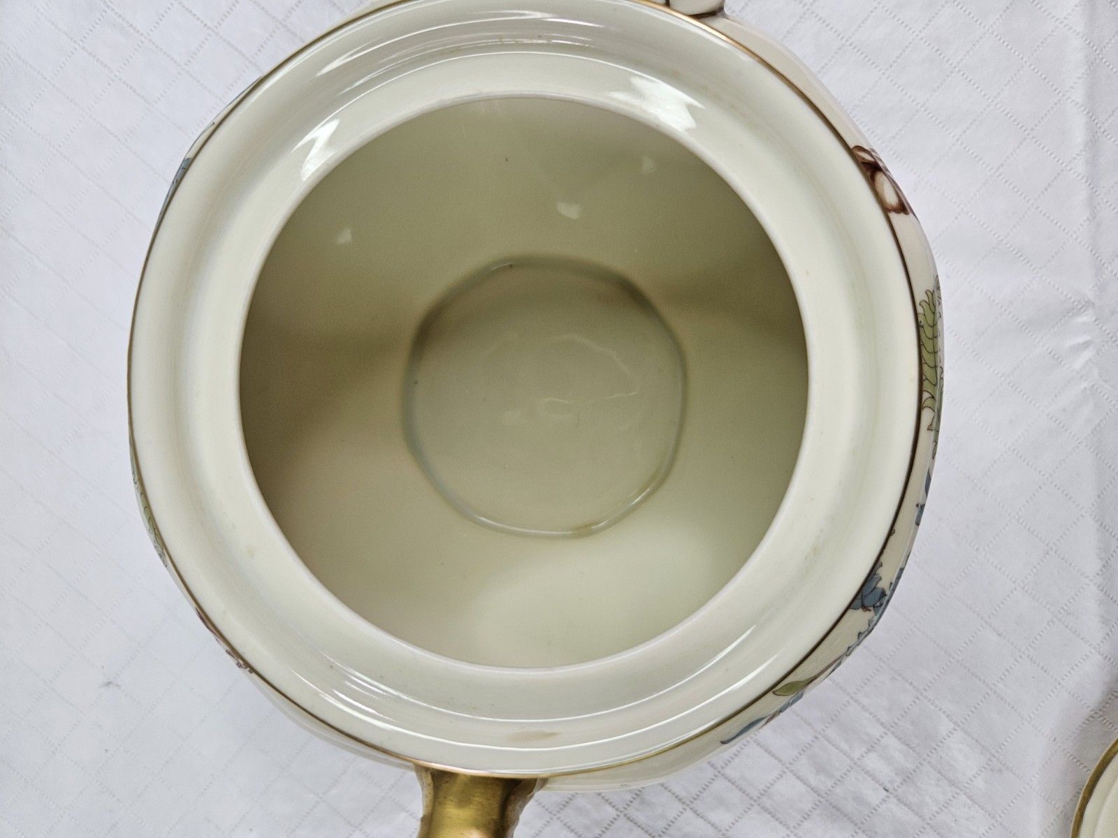 Rosenthal Persiana Continental Tea Pot Lid Ivory Floral Gold Rim Germany