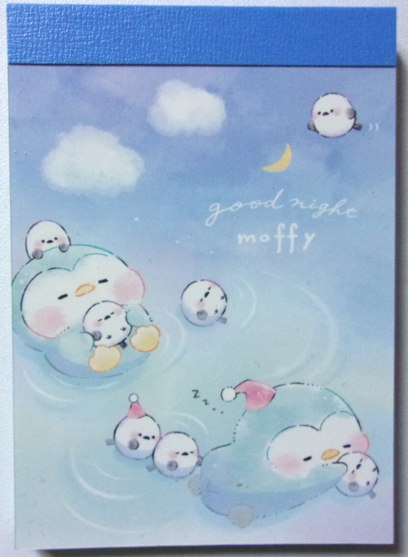 Good Night Moffy Penguin Mini Memo Pad KAMIO Made in Japan