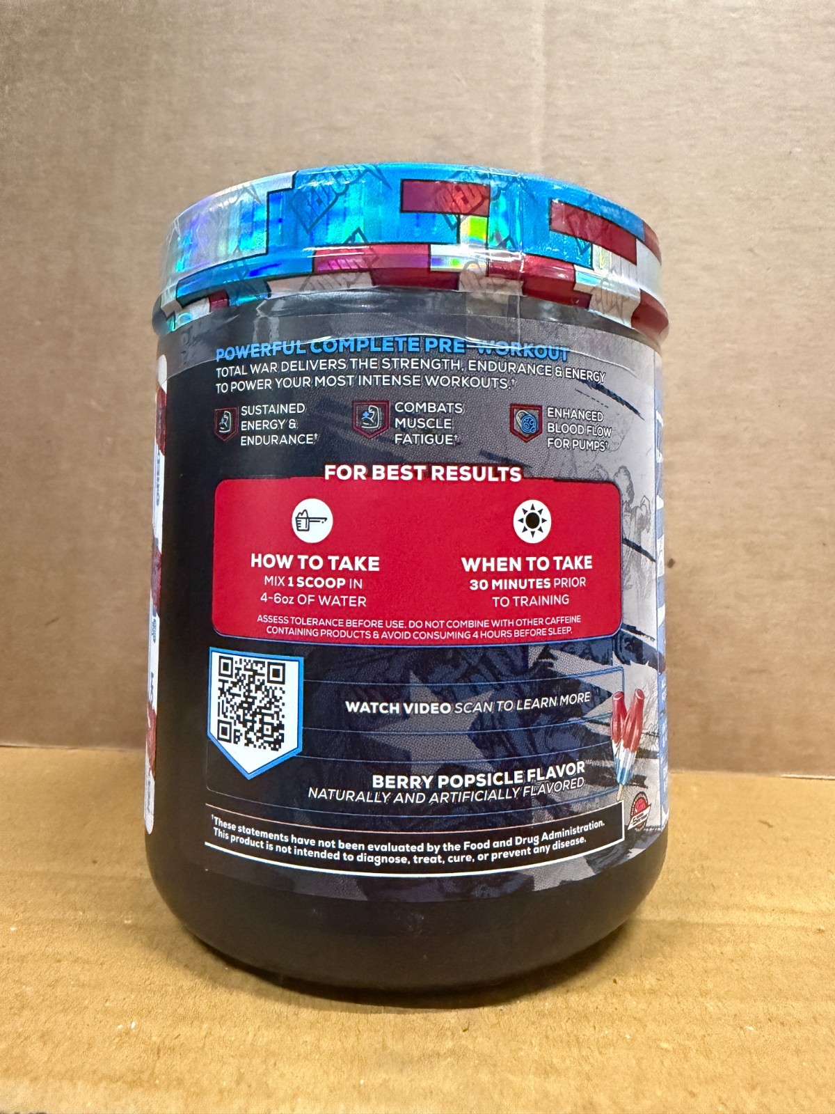 REDCON1 TOTAL WAR FREEDOM PUNCH PRE Workout 30 Serv Free Ship 2027 Expiry