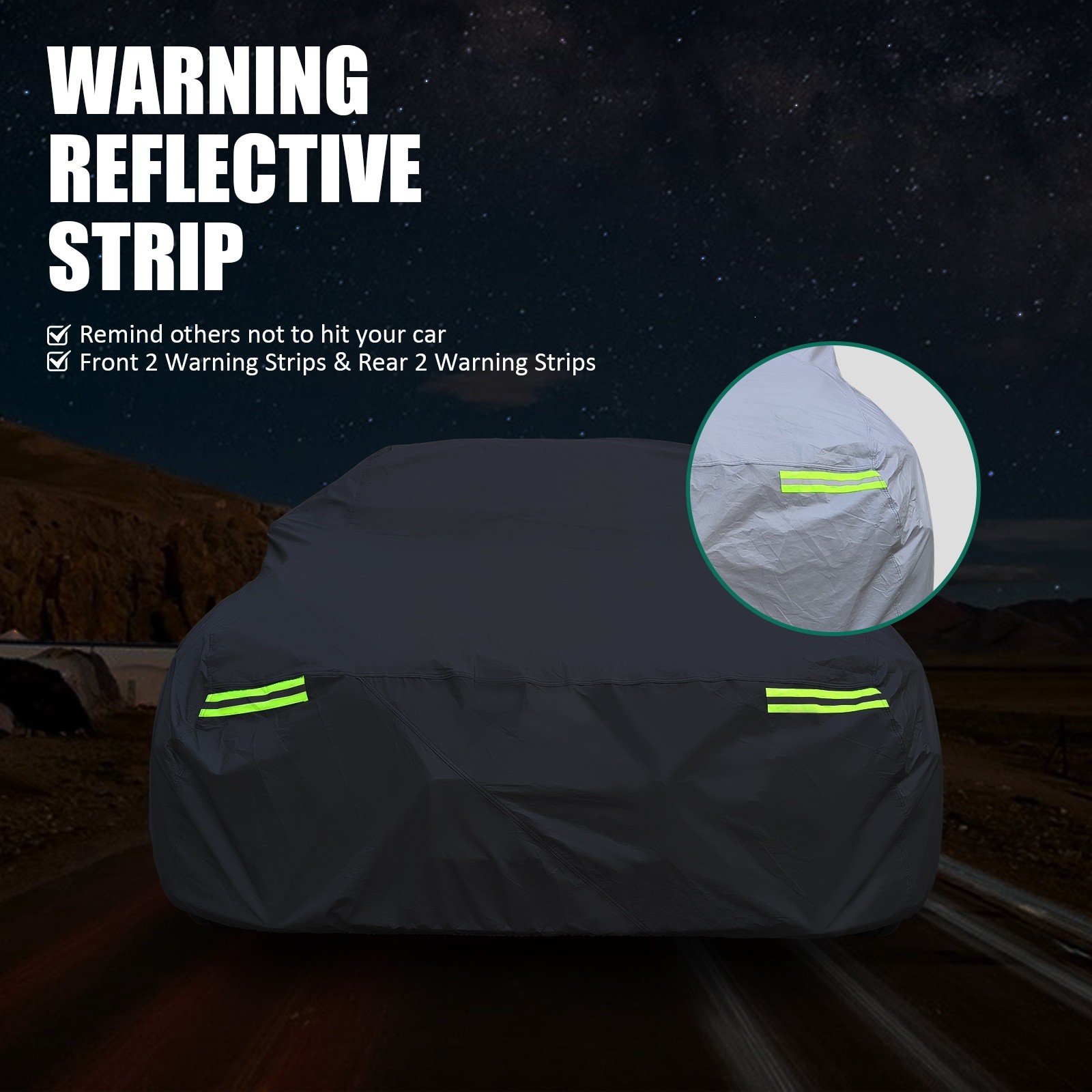 Full Car Cover Waterproof Anti-UV Rain Snow All Weather Protection Anti Scratch