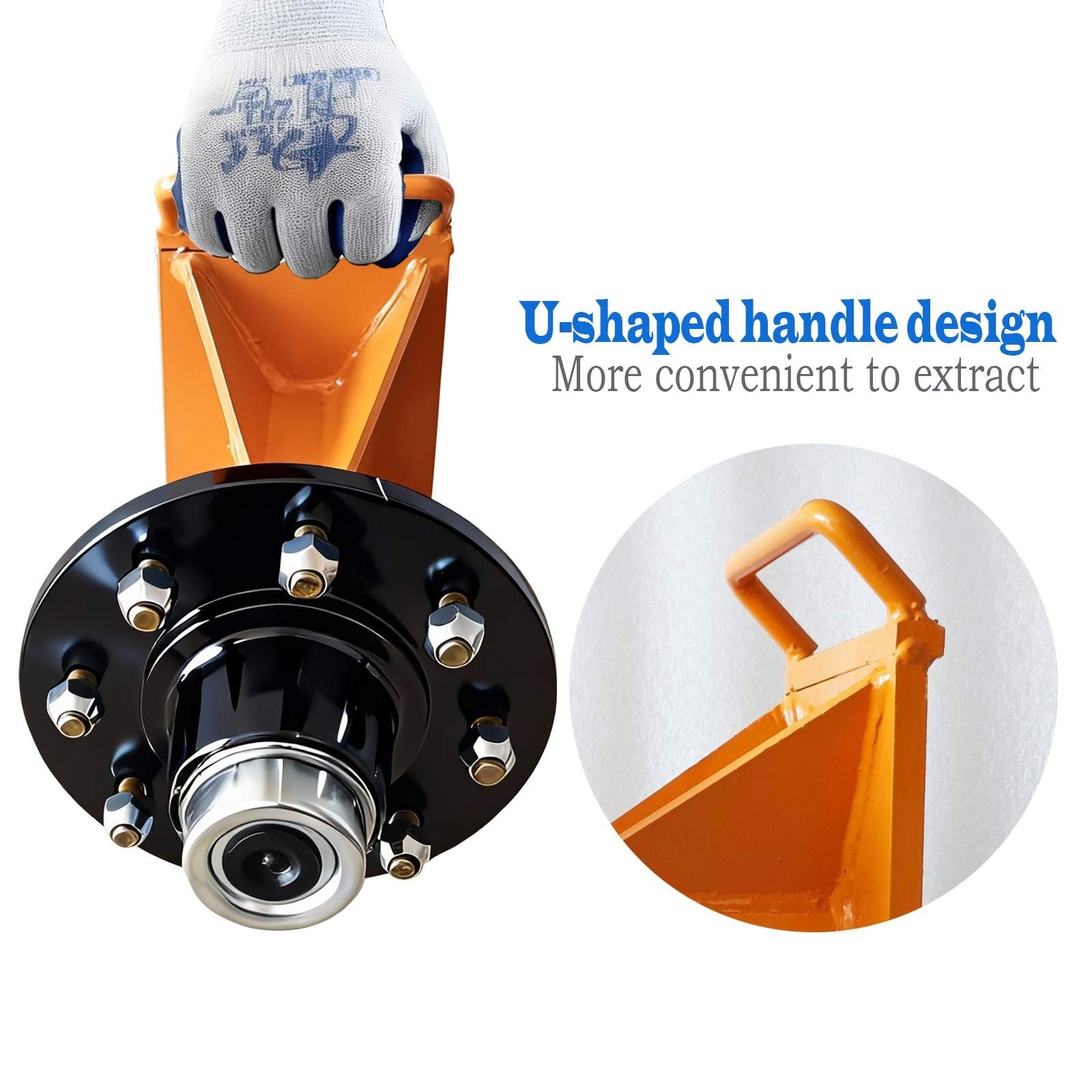 8x 6.5 Lug Superior Shipping Container Wheels, Bolt-on Spindle Kit(Super thick)