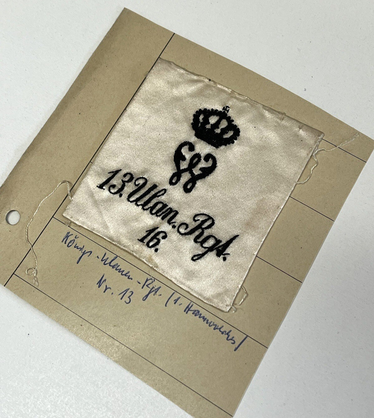 Vintage Kaiser Wilhelm Uhlan Ulan Regiment German Military Cloth Patch Prussia