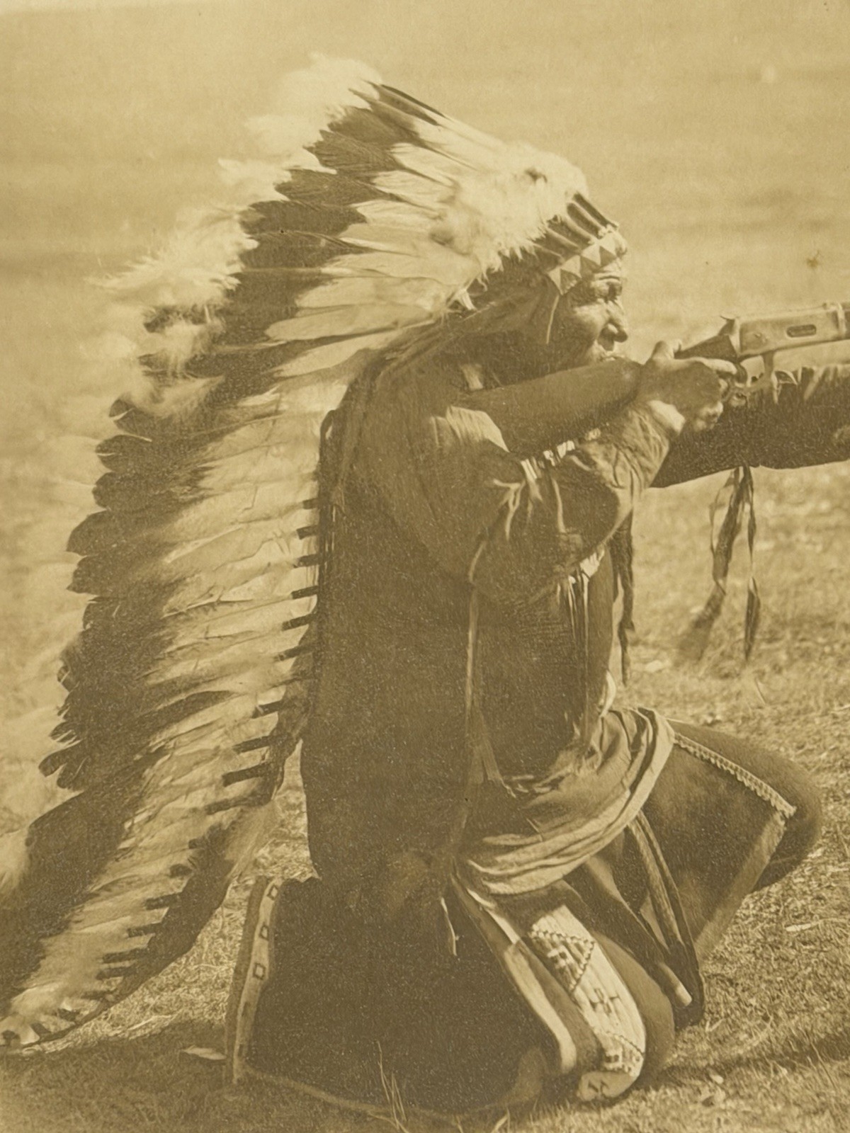 Vintage Native American Photo: Afraid of A Hawk; Cabinet Card; Early 1900s