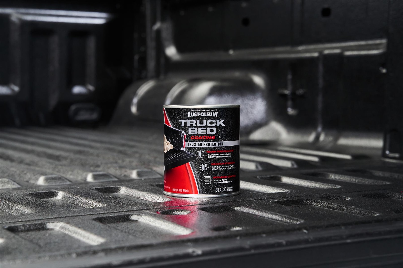 Rust-Oleum Automotive Truck Bed Coating, Black, Quart - 342668