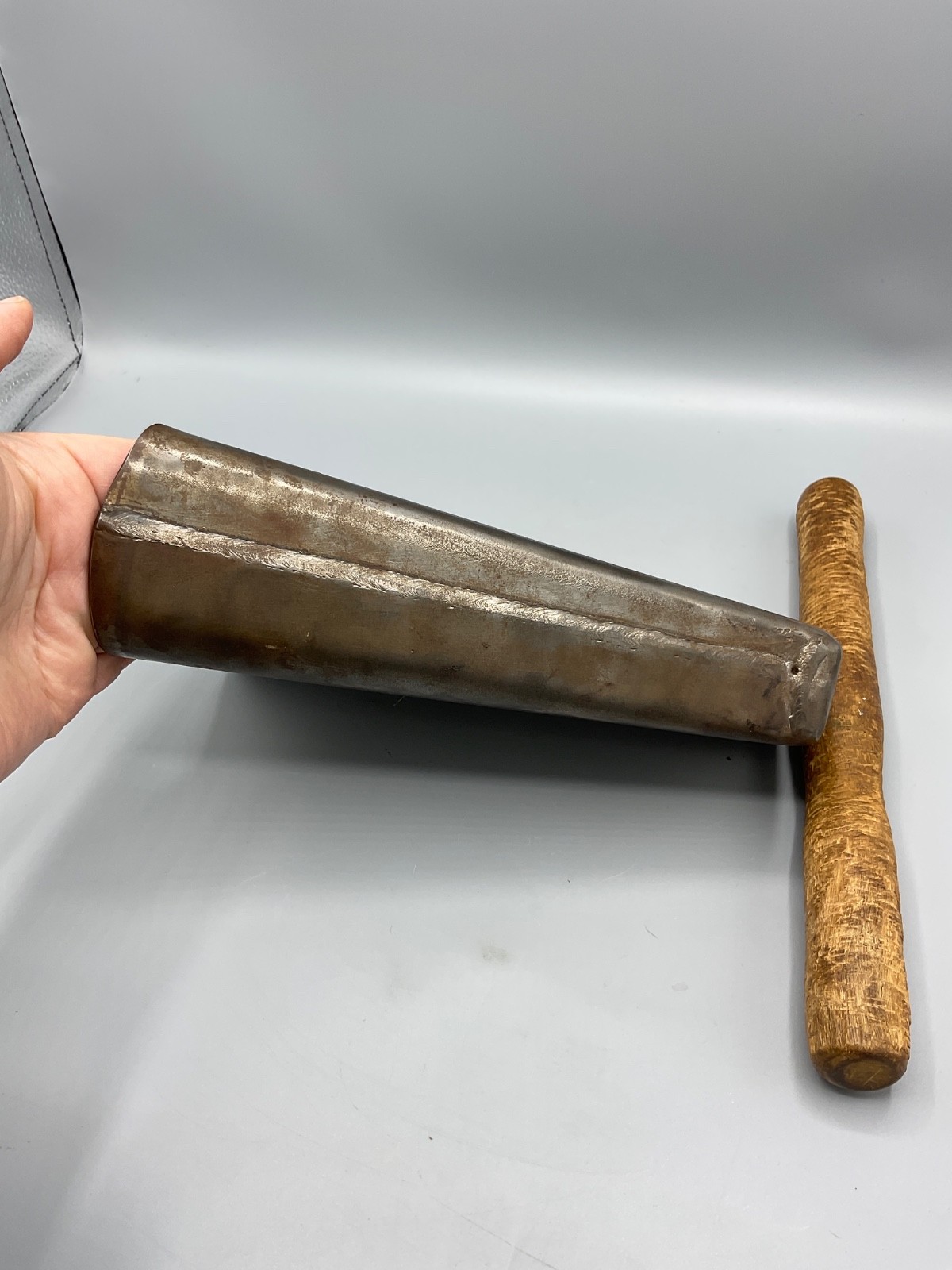 Vintage JCR Percussion Cowbell Bronx NY by J.C.R. with Stick