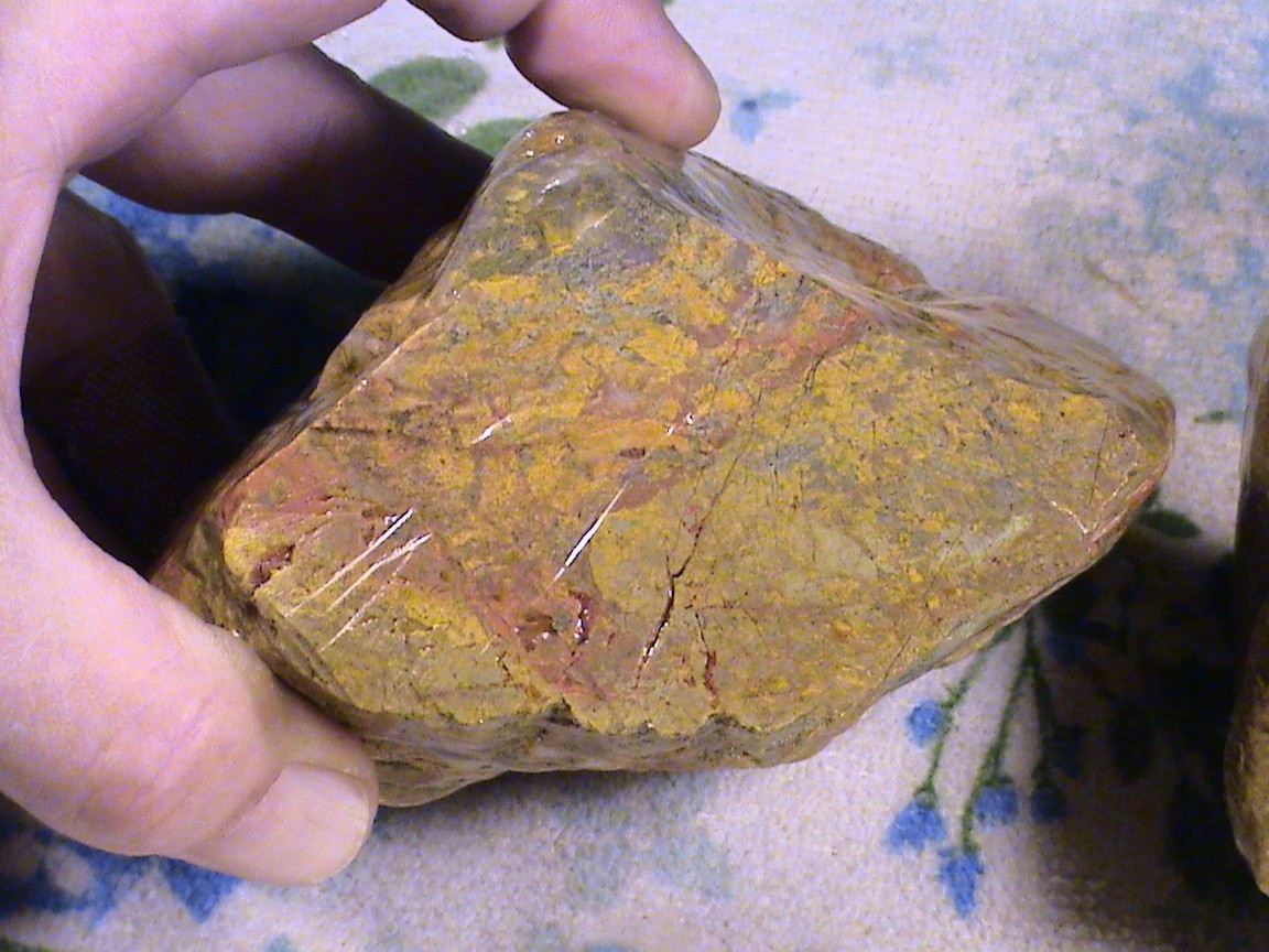 Mixed Yellow Jasper Agate Lot, Rough Natural Lapidary Rocks, 5 LBS, 6 OZ, #291