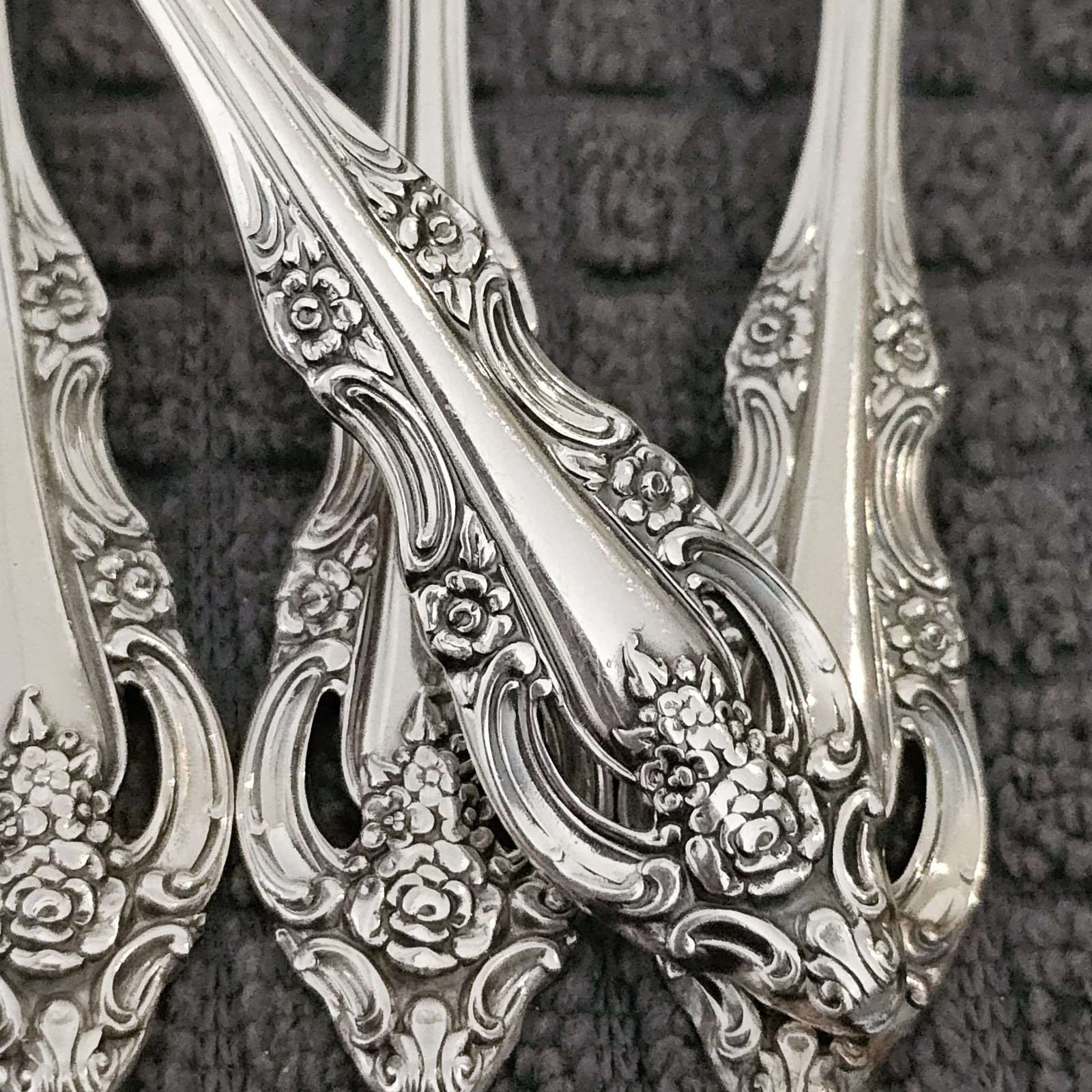Silver Artistry Community Silverplate Set of 4 Salad Forks 1965