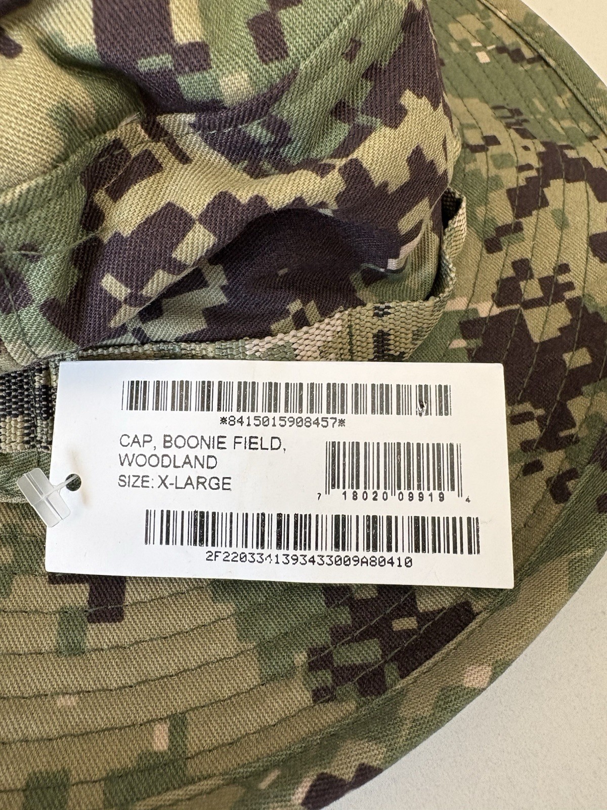 NEW US NAVY NWU Type III AOR2 Woodland Boonie Hat SUN COVER size XL X-large