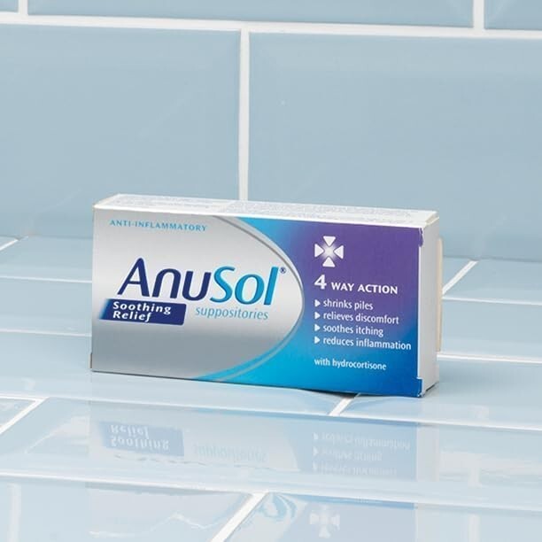 Anusol Soothing Relief plus HC 12 Suppositories Hemorrhoid free fast shipping