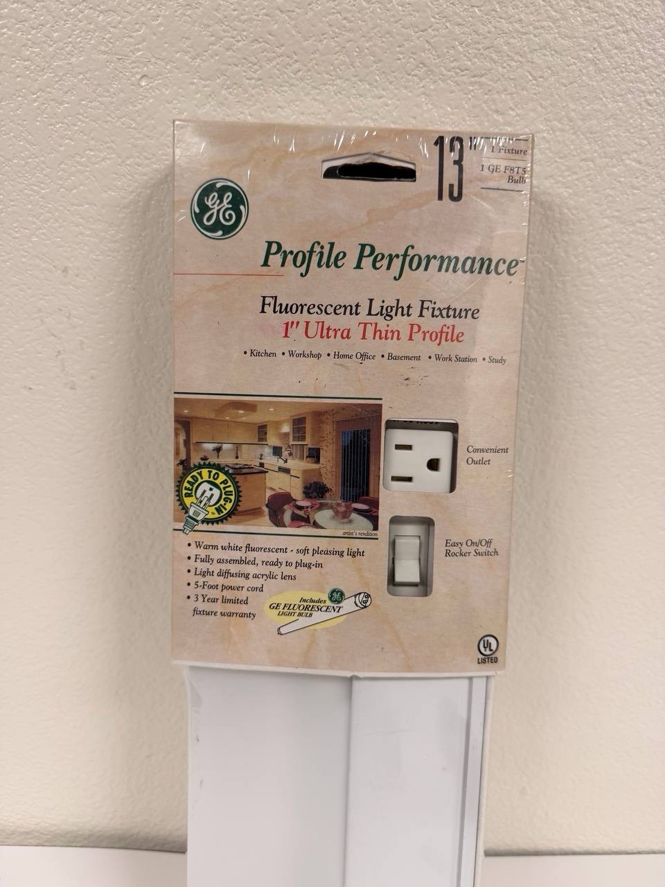 GE Profile Performance 13 Fluorescent Light Fixture F8T5 Ultra Thin New