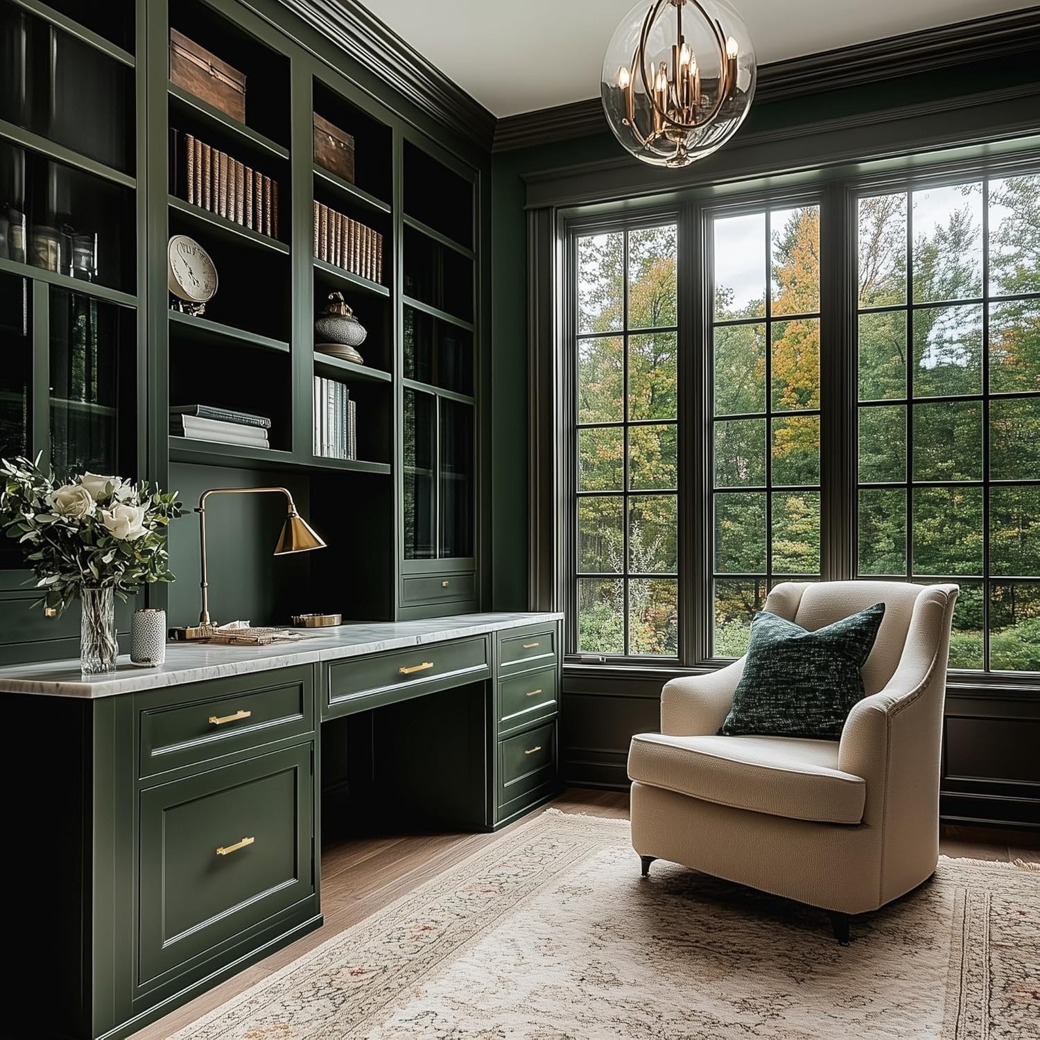 20 Pack Square Brushed Gold Cabinet Pulls, 5 Inch128mm Hole Centers Gold Cabi...