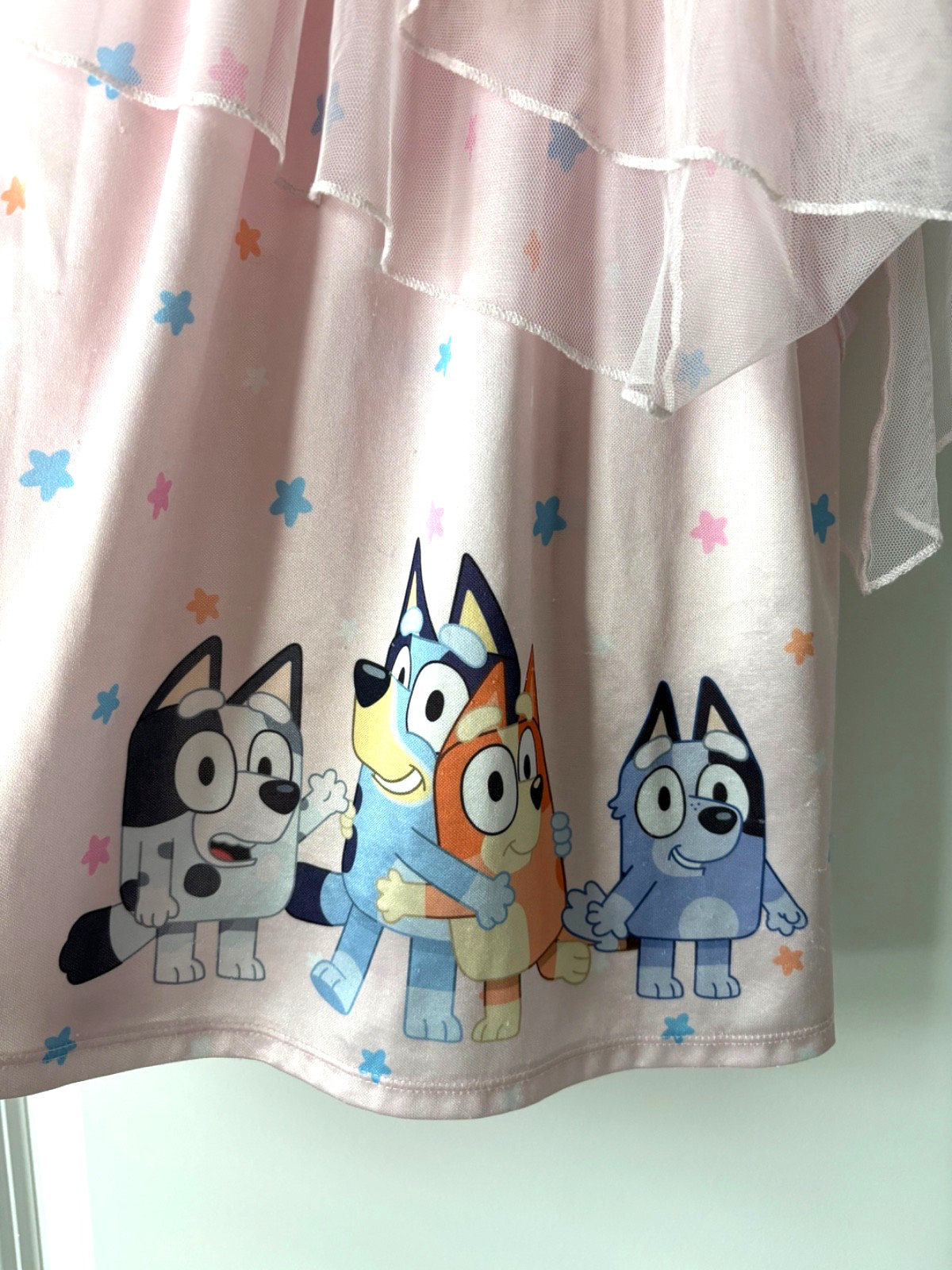 Bluey Dress-Up Costume Dress Girl Size 4T Pink Night Gown Polyester