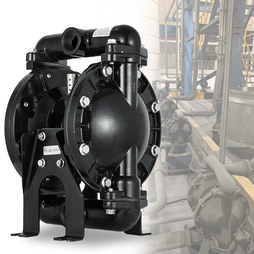 Air-Operated Waste Oil Transfer Pump 35Gpm Pneumatic Dual Diaphragm Pump 120PSI