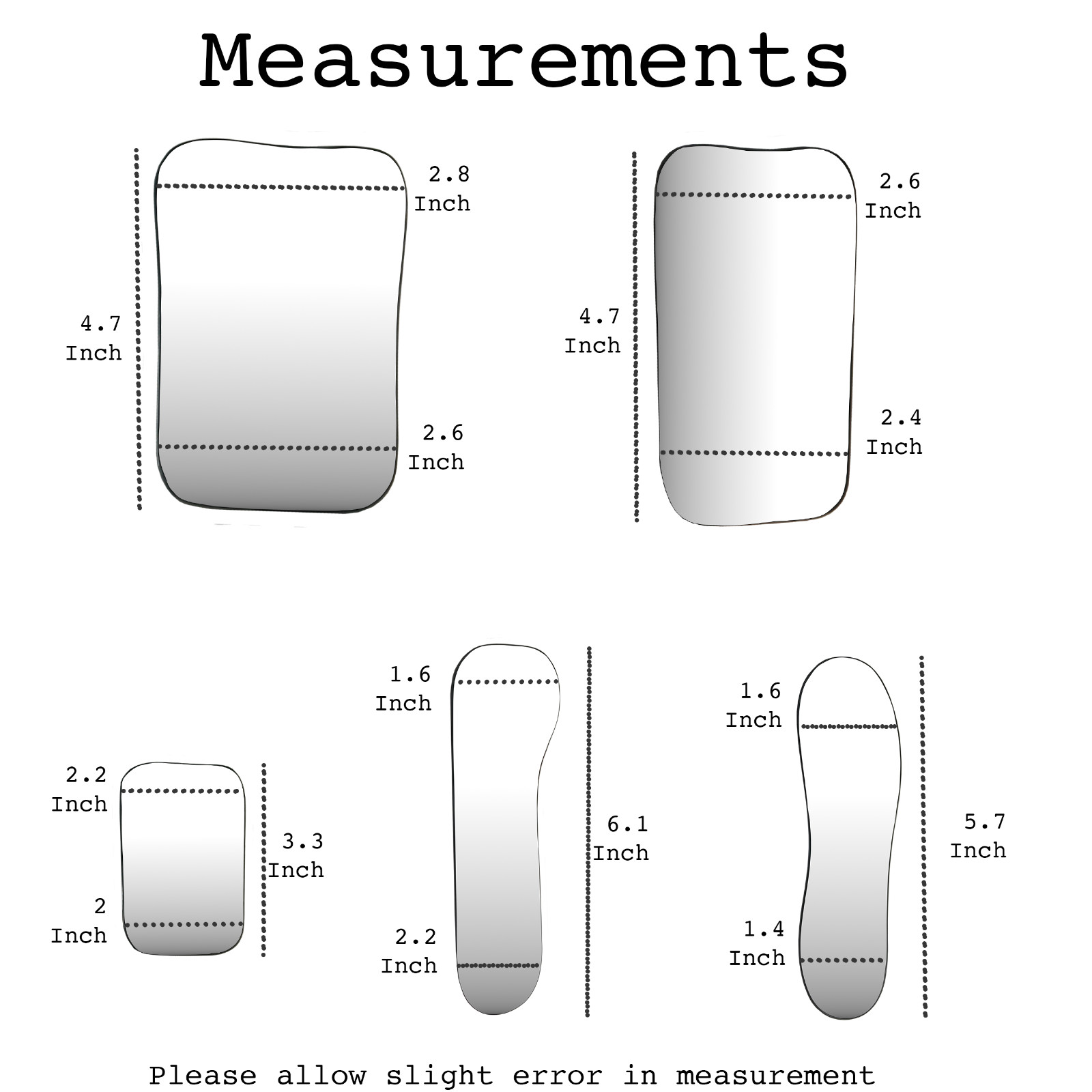 5 PCs Dental Mouth Mirror Occlusal Photography Mirror -Oral32