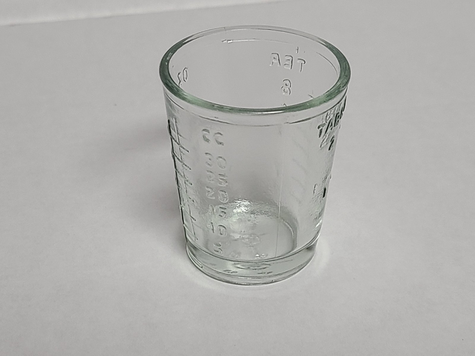 Armstrong Cork Co. Vintage Glass Medicine Measuring Cup OZ CC TSP TBSP 1965 USA