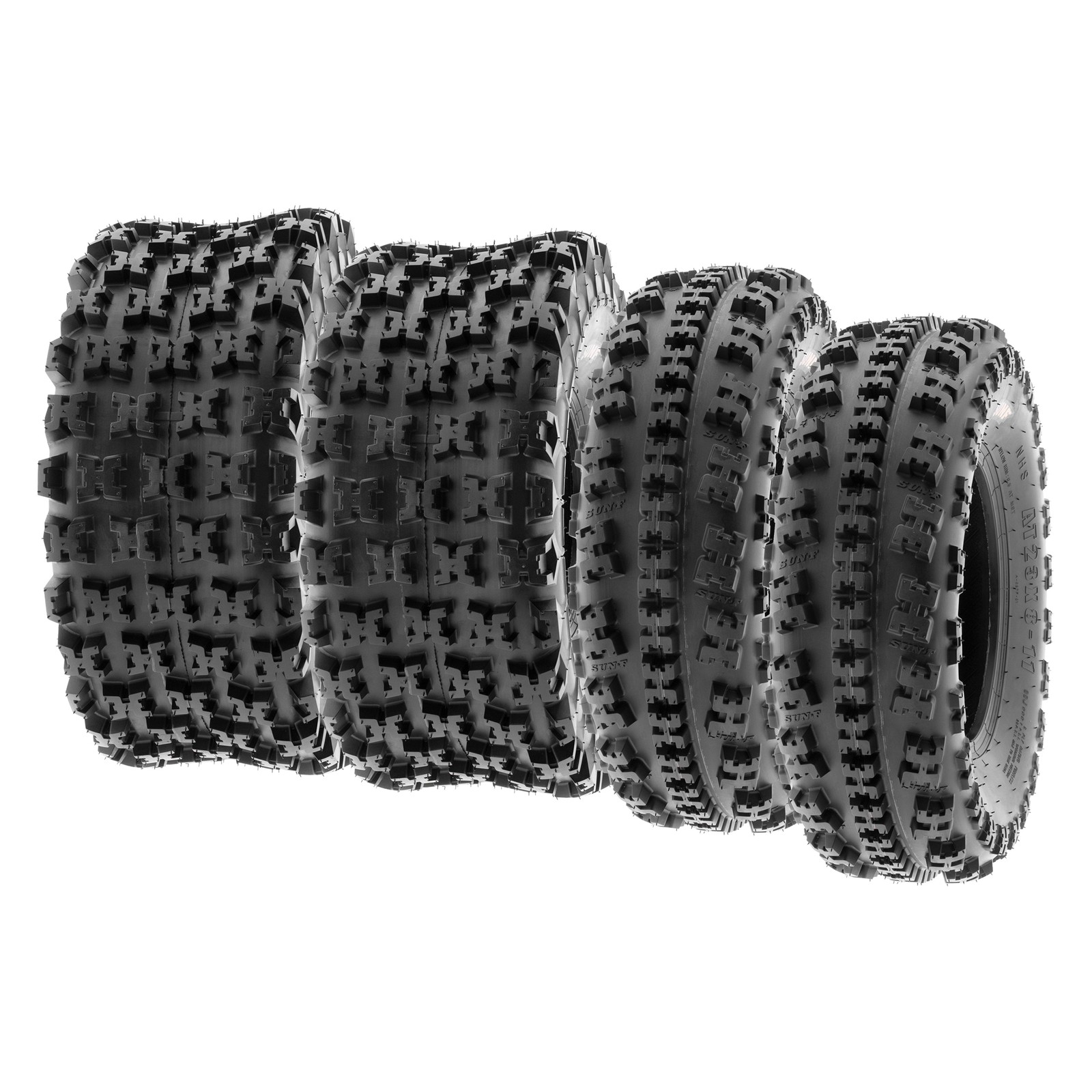 Set of 4 SunF ATV Tires 21x7-10 20x10-9 6PR All Trail A027 Yamaha Raptor 660 700