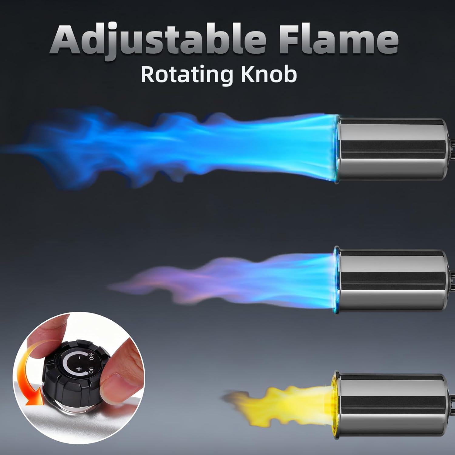 Powerful Propane Torch，Flame Thrower Gun with One-Touch Max Fire, Kitchen Cookin