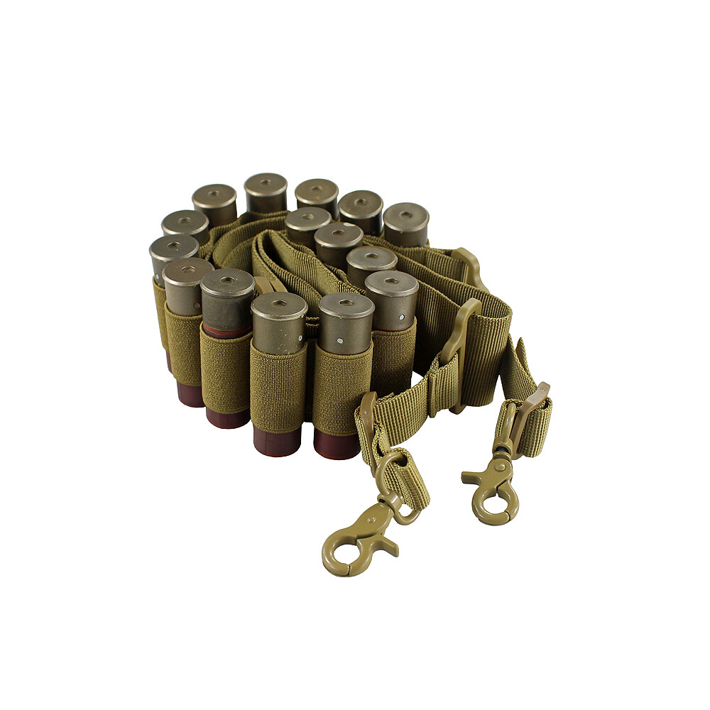 Tactical Shotgun Sling 15 Shell Ammo Holder Bandolier12/20Ga Shotgun Shell Sling