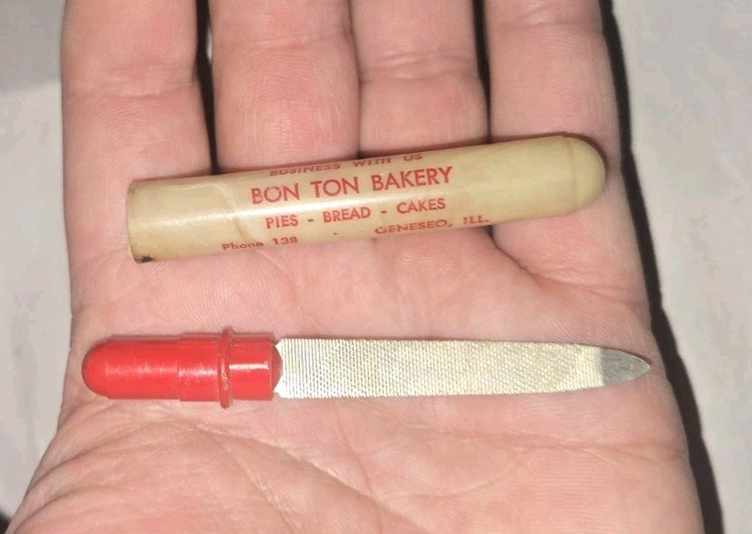 Bon-Ton Bakery Geneseo Illinois Advertising Nail File