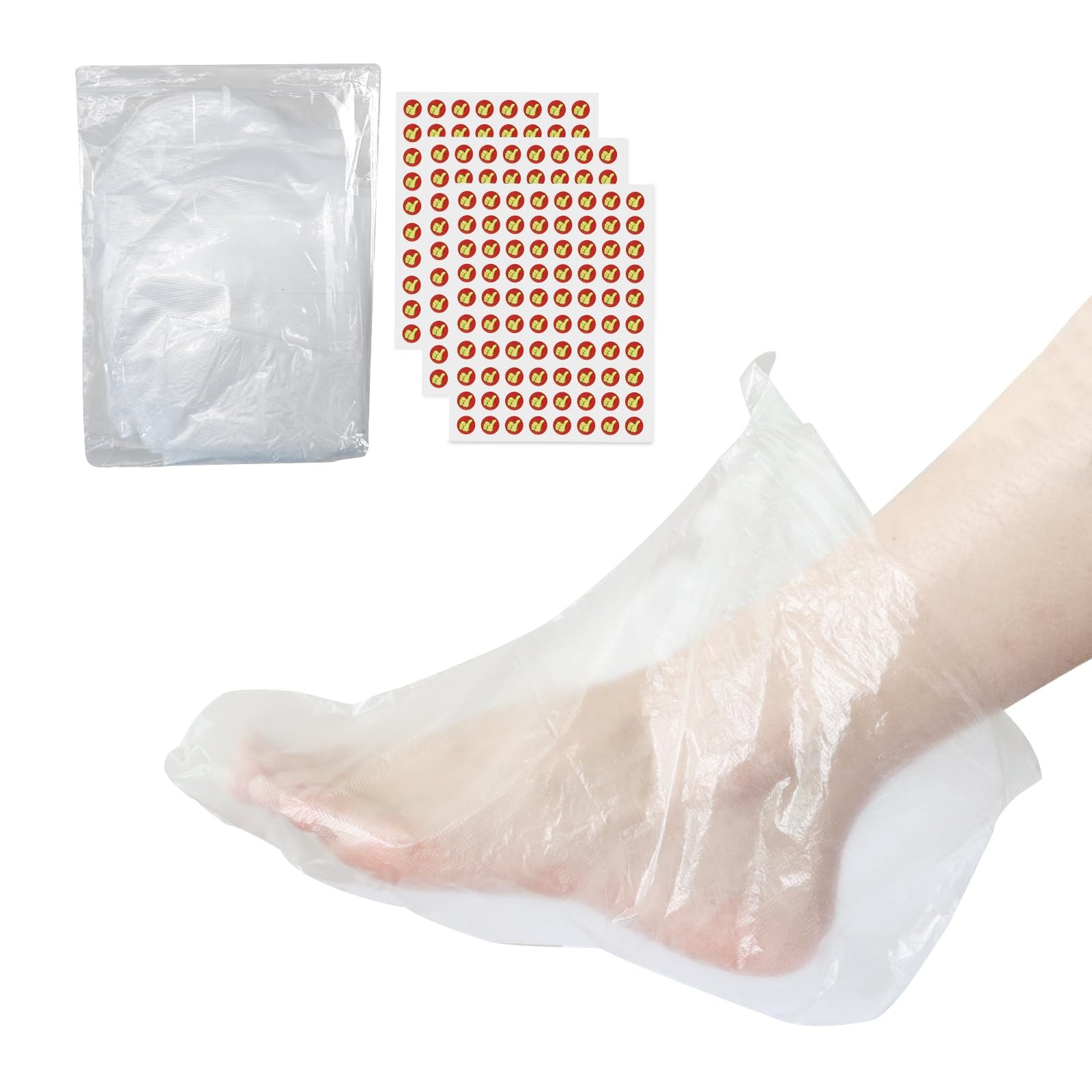200Pcs Disposable Foot Covers for Feet with 240 Snug Closure Transparent