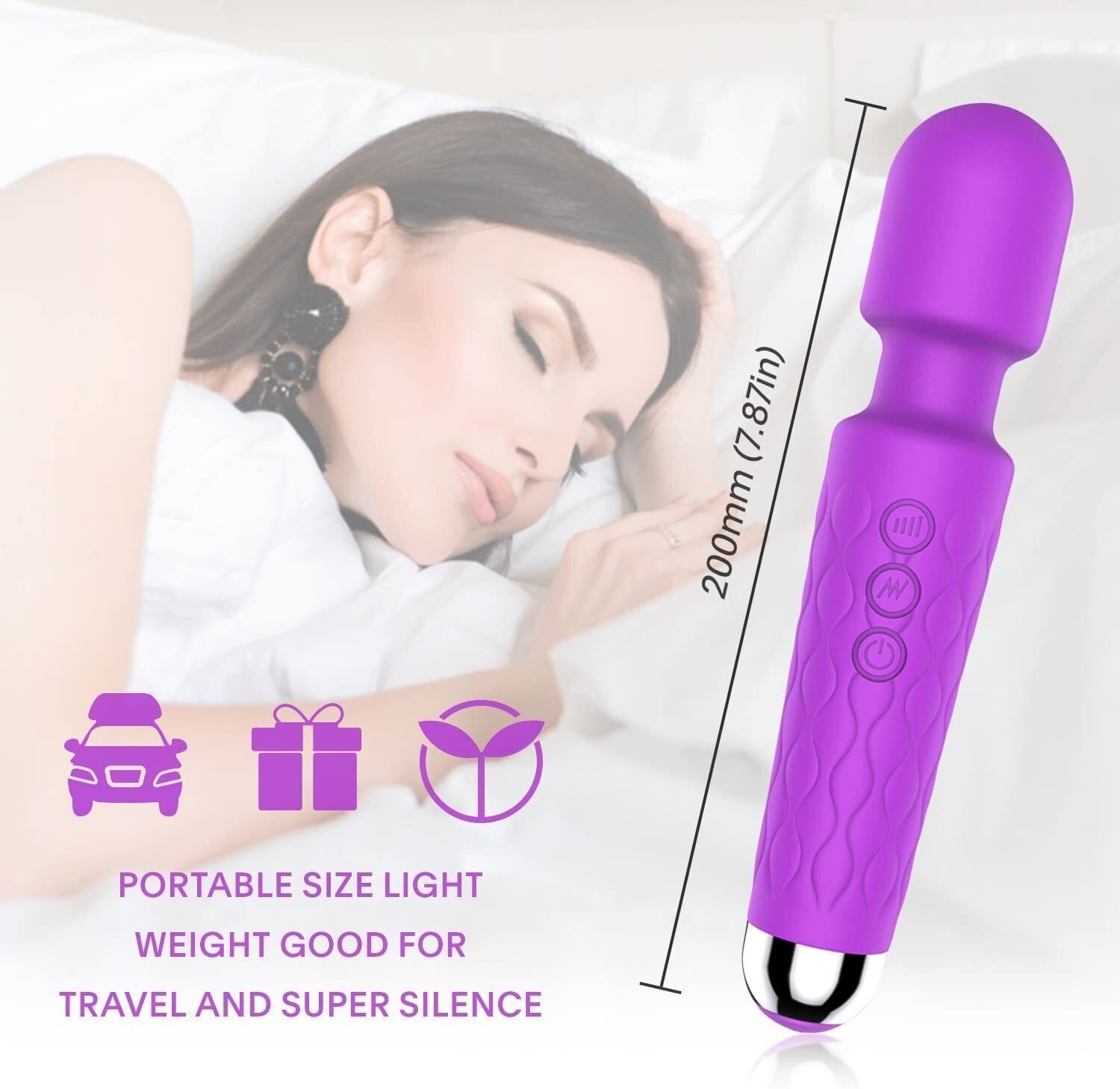 Handheld Massager 20 Speed Wand Vibrating Massage Magic Full Body Therapy Motor