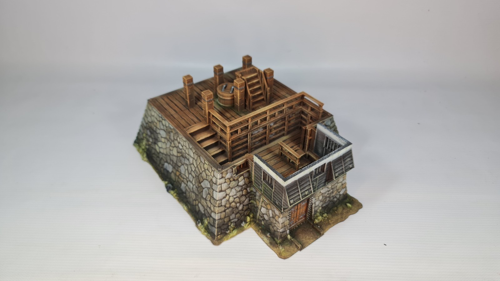 Hatsume 3D Printed Japanese Castle 28mm Miniature for Tabletop RPG