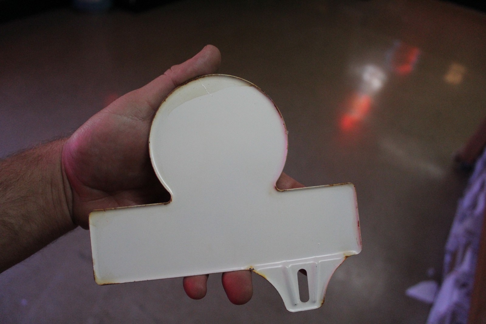 RARE 1950s DRINK COCA COLA DRIVE SAFELY STAMPED PAINTED METAL TOPPER SIGN SODA