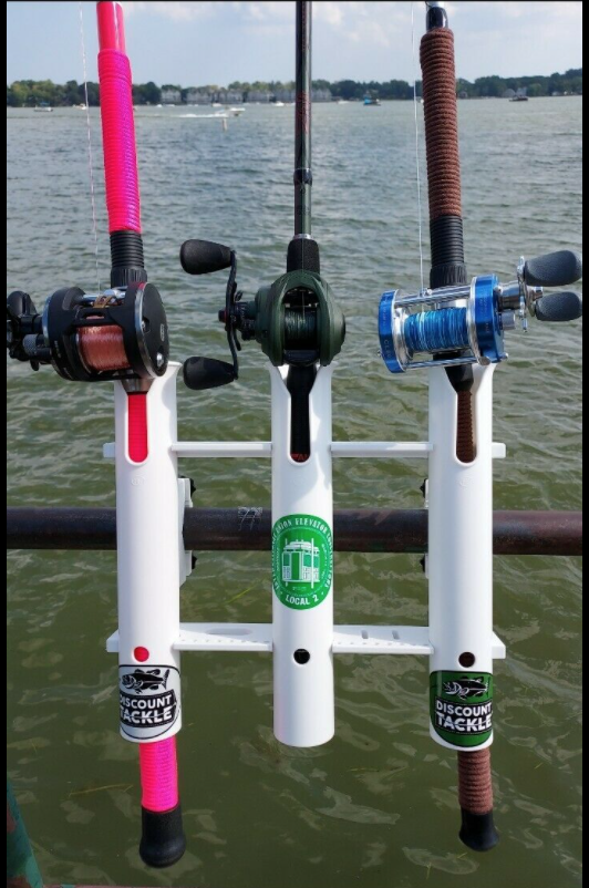 Fishing Rod Holder CLAMP2 Pontoon, ATV, UTV, Golf Cart, SeaDoo Switch, Surf Cart