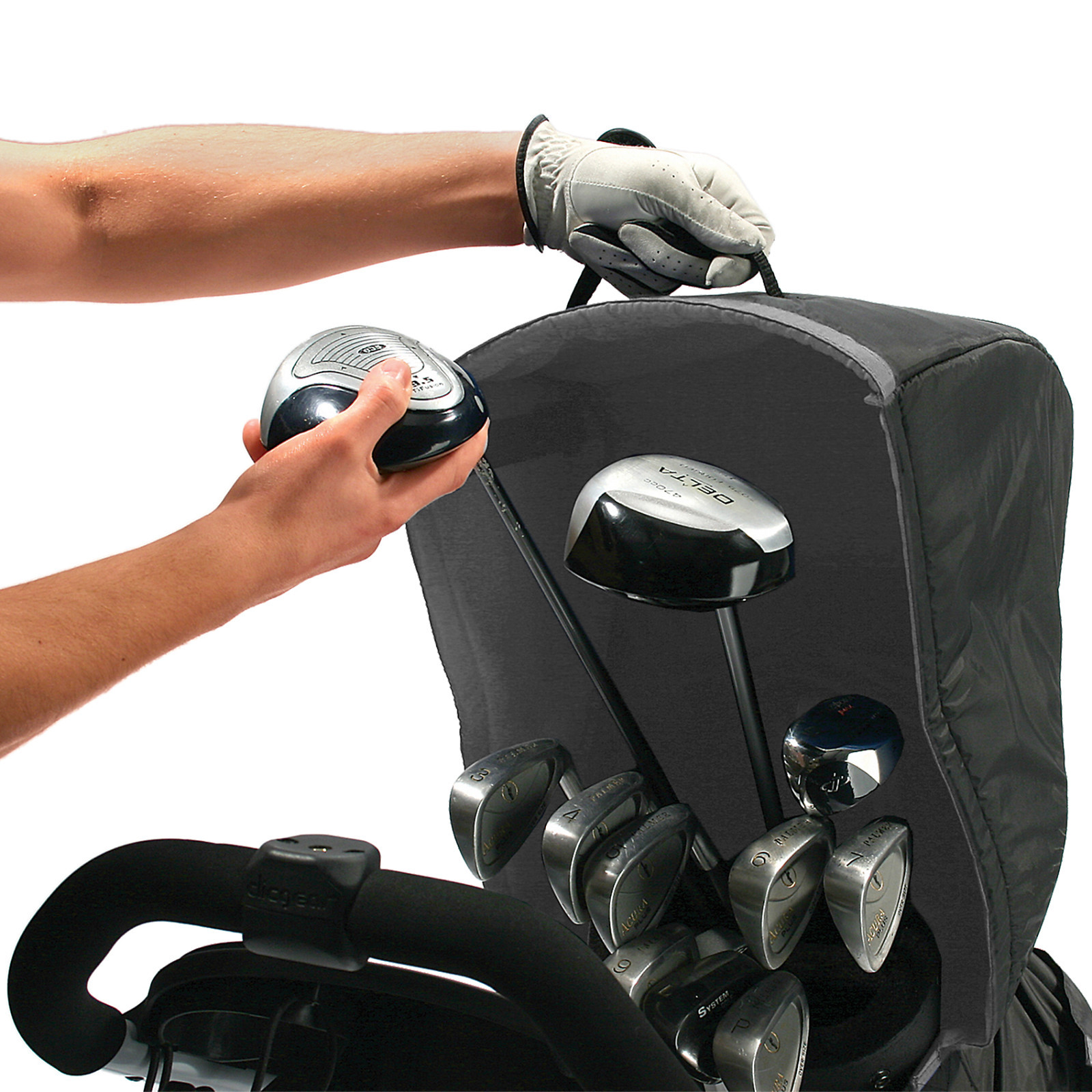 Raintek Golf Bag Club Weather Protection Cover with Hood for Push Carts Rain Tek