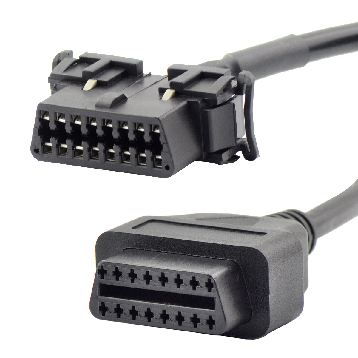 50cm 16 Pin Male to Female Adapter OBD 2 Splitter Y Cable with Underdash Bracket