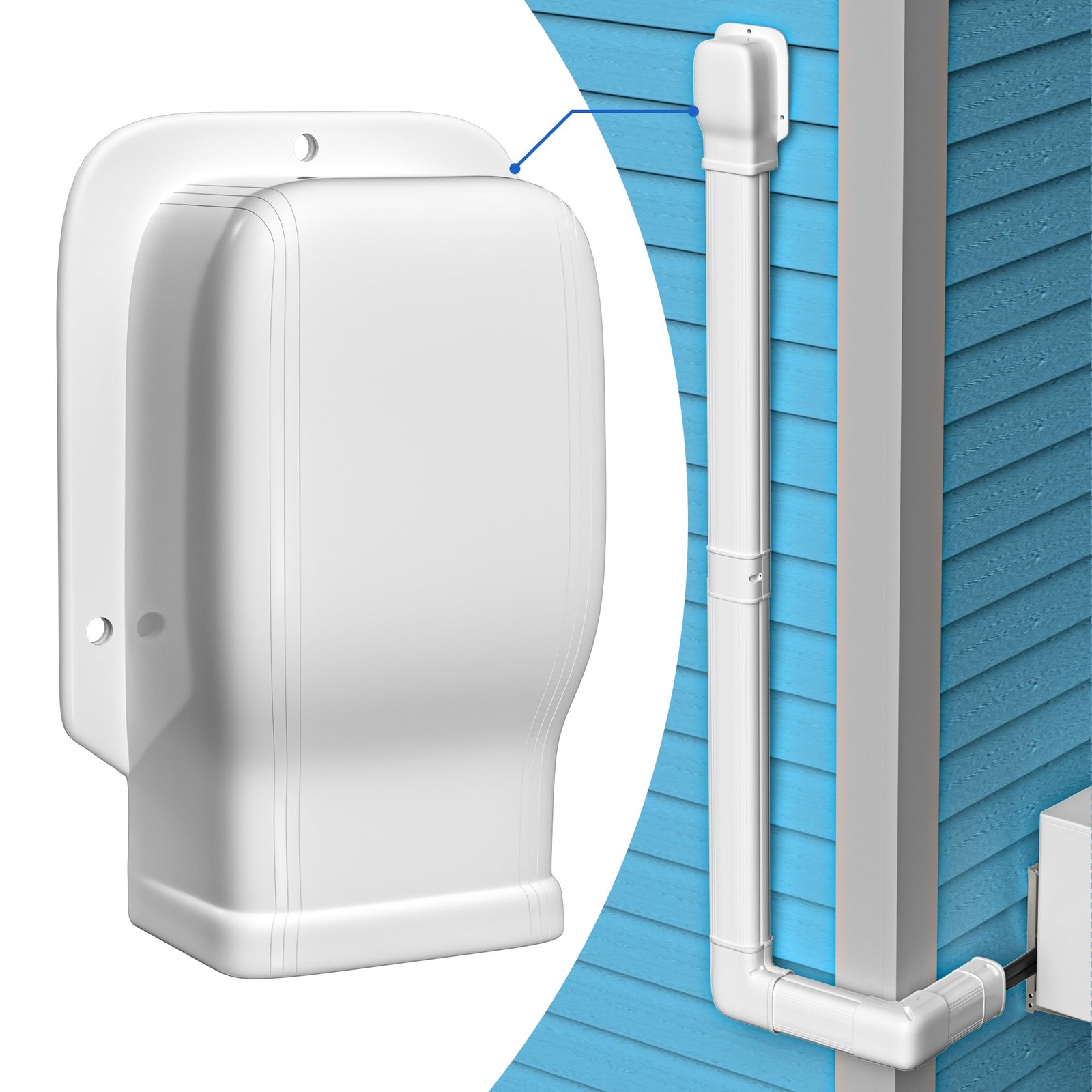 TAKTOPEAK 3" Width Wall Cover, Mini Split Line Set Cover Accessories for Mini...