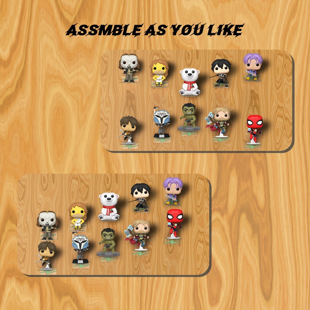 Clear Acrylic Stand Floating Funko Pop Display Shelf Wall Mount for Figure 10PCS