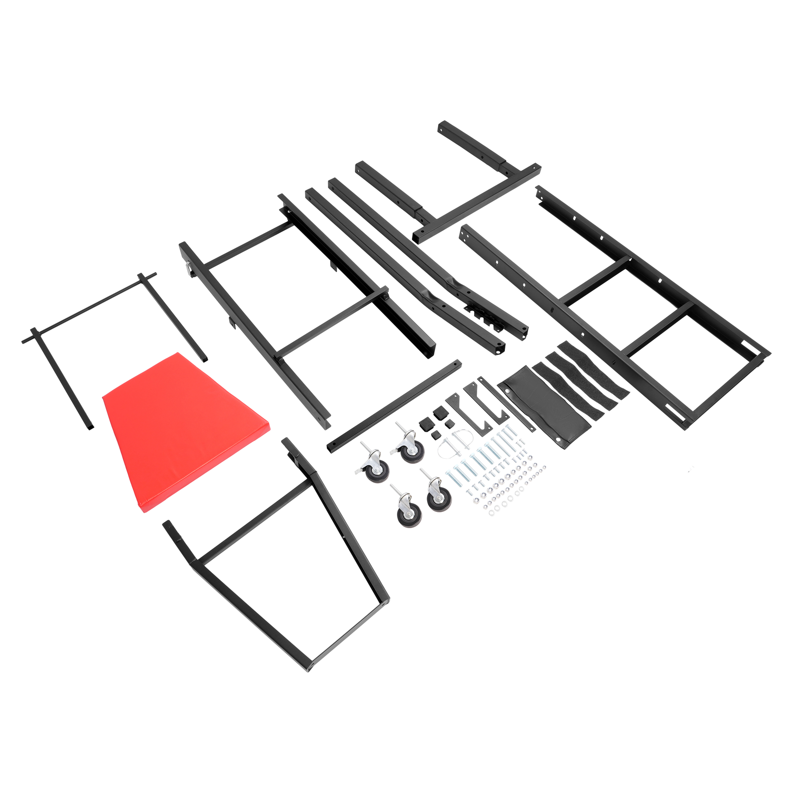 Foldable Automotive Topside Creeper Adjustable Height Movable Ladder 400Lbs