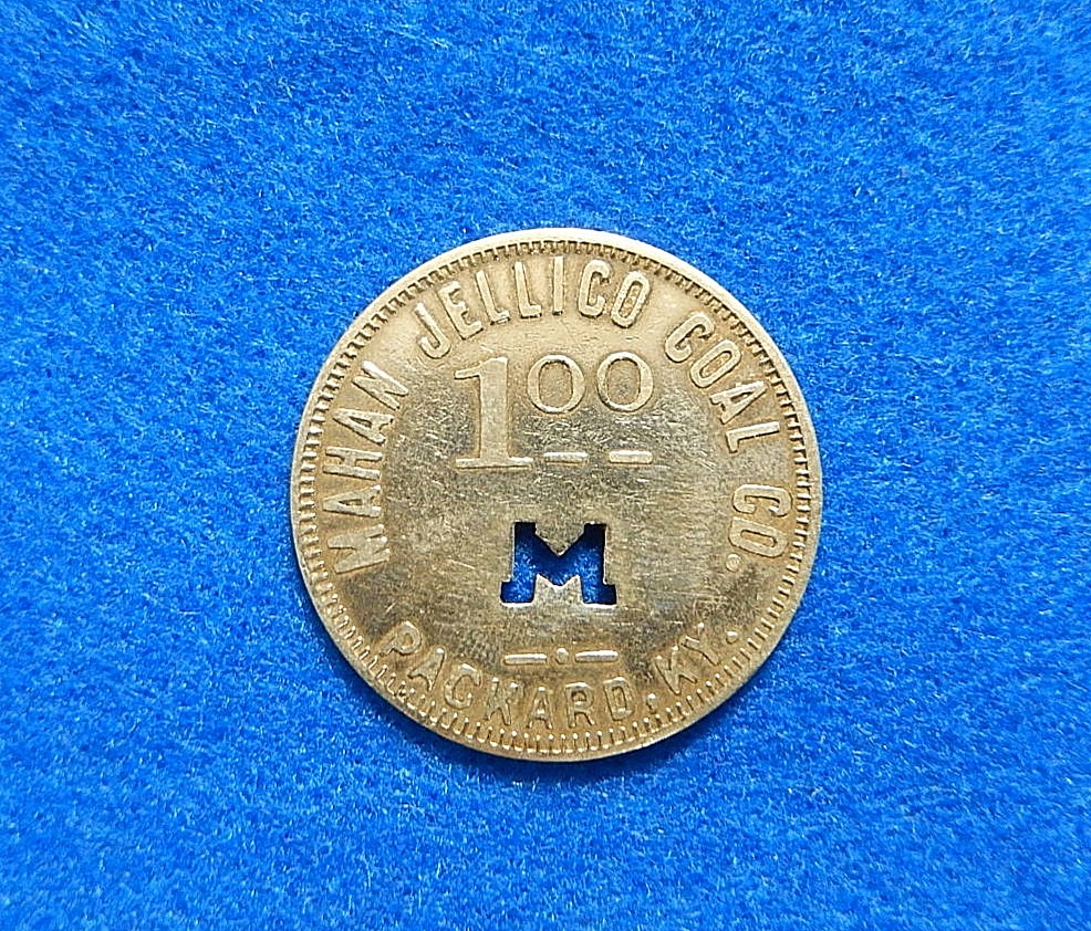 Coal Scrip Token $1, MAJAN JELLICO COAL CO., Packard Kentucky 💎