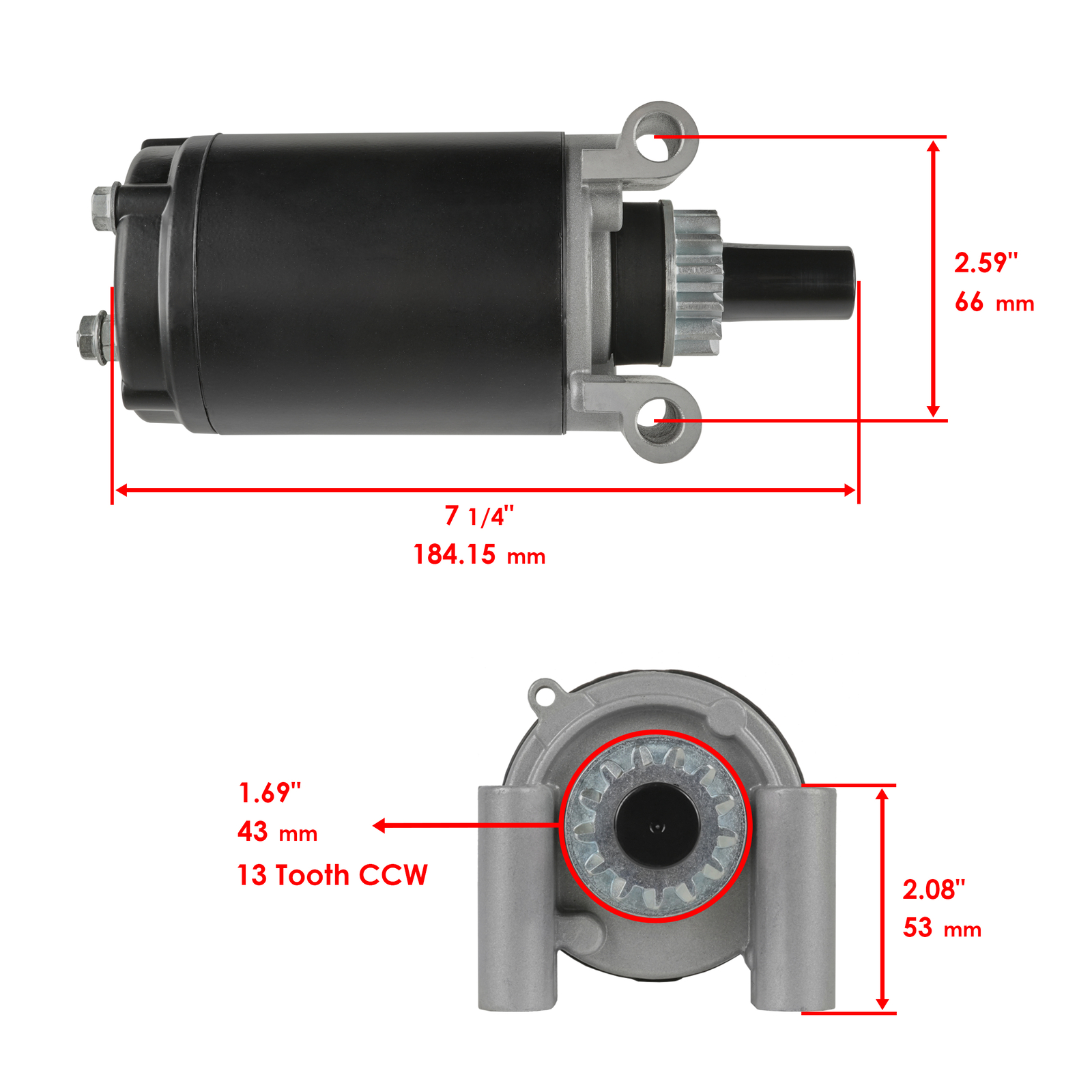 Starter for Kohler 1209821S 1209819S 1209819 1209812S 1209812